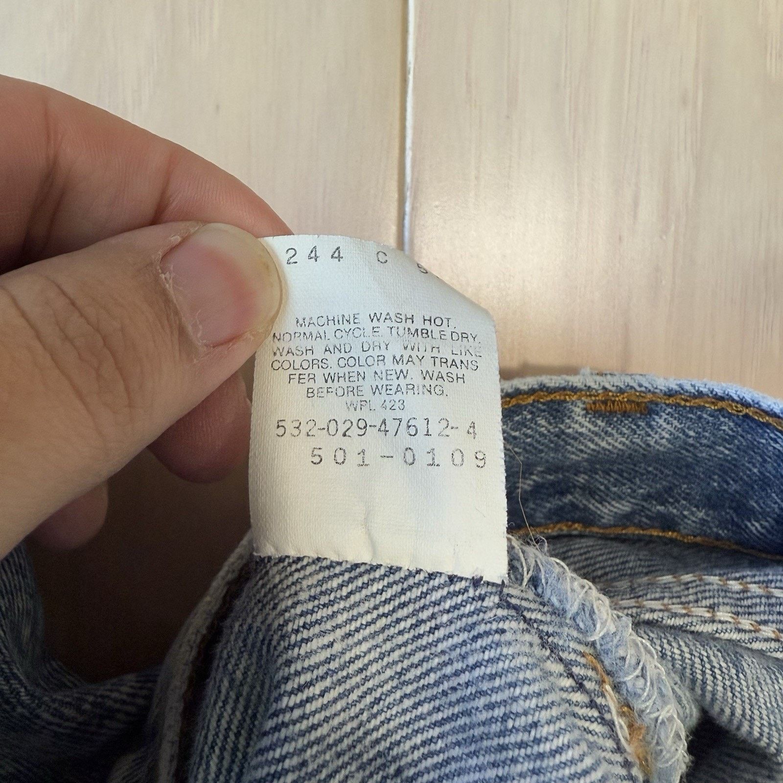 Levi's Vintage Levis 501 Jeans 37 Blue 80s Stone Wash Made in USA Size US 37 - 5 Thumbnail
