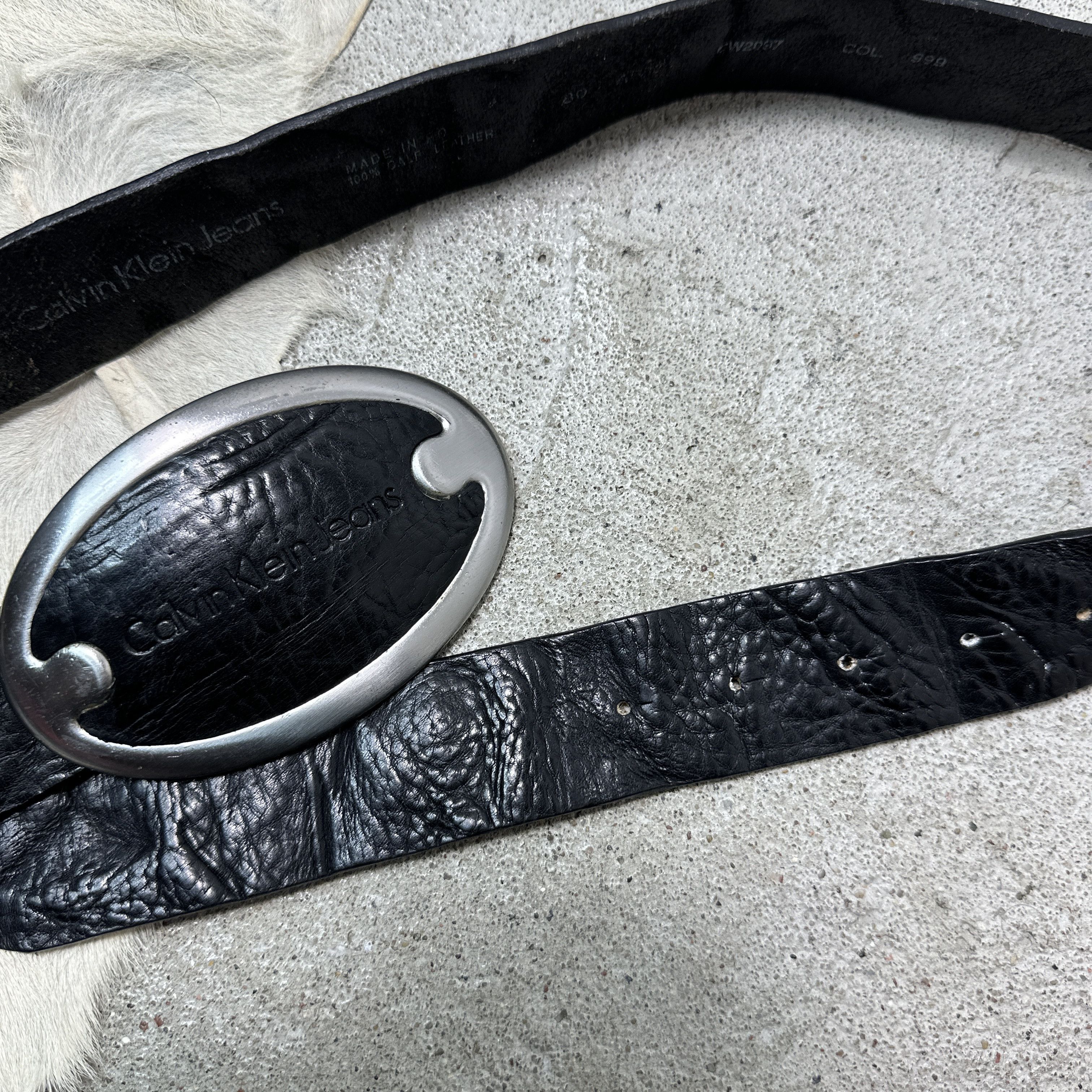 Calvin Klein Vintage Avant Garde Leather Calvin Klein 00s Belt Size ONE SIZE - 5 Thumbnail