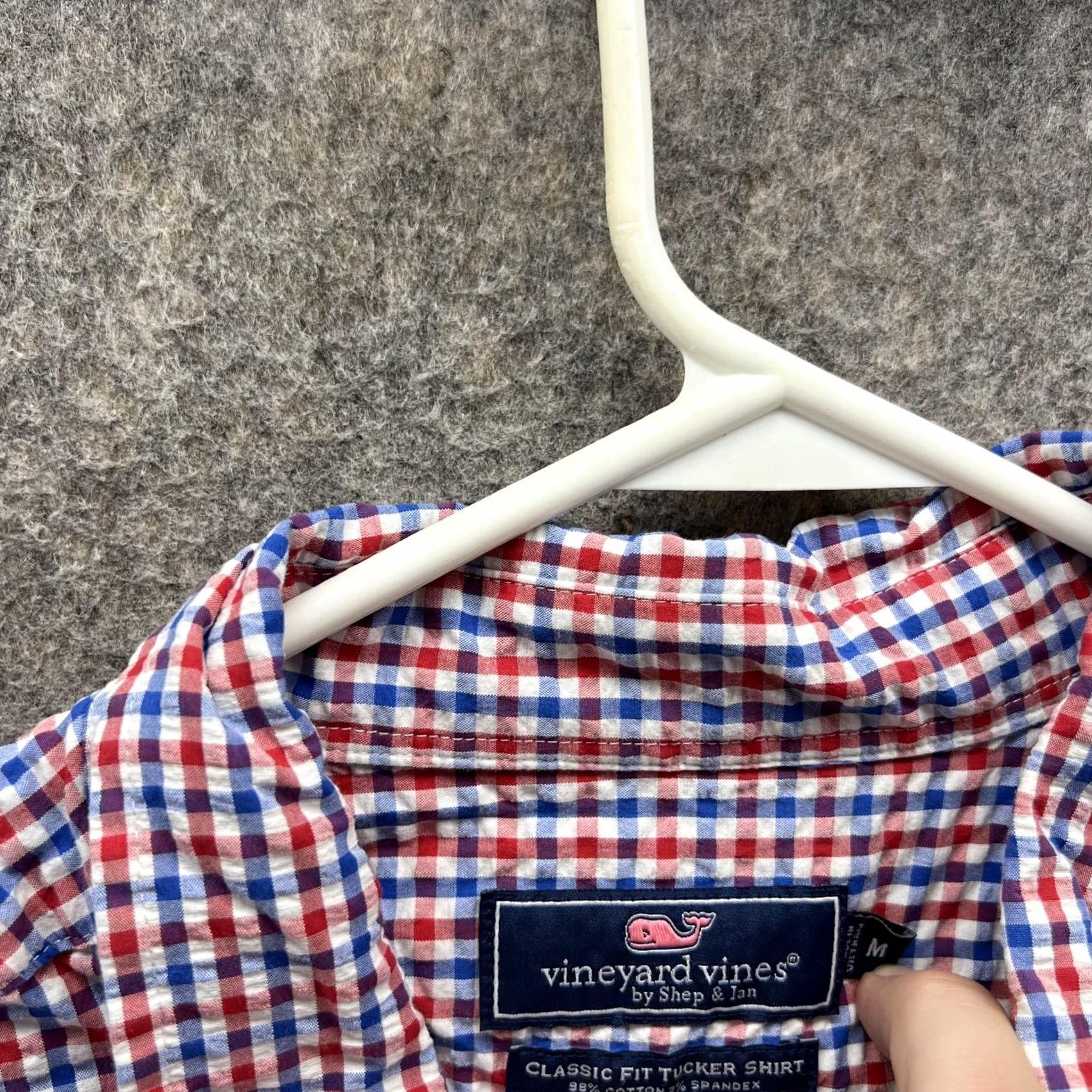Vineyard Vines Vineyard Vines Shirt Men Medium Red Blue Check Button-Down Tucker VTG Size US M / EU 48-50 / 2 - 6 Thumbnail