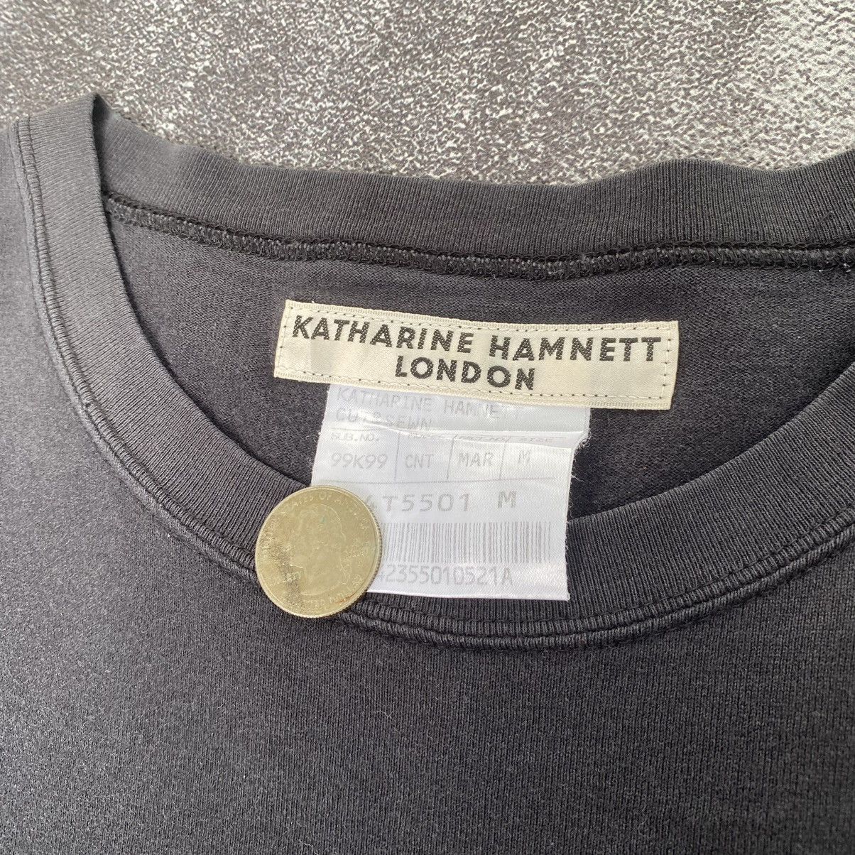 Vintage Vintage Spell out Katharine Hamnett London Longsleeve Tee Size M / US 6-8 / IT 42-44 - 3 Thumbnail