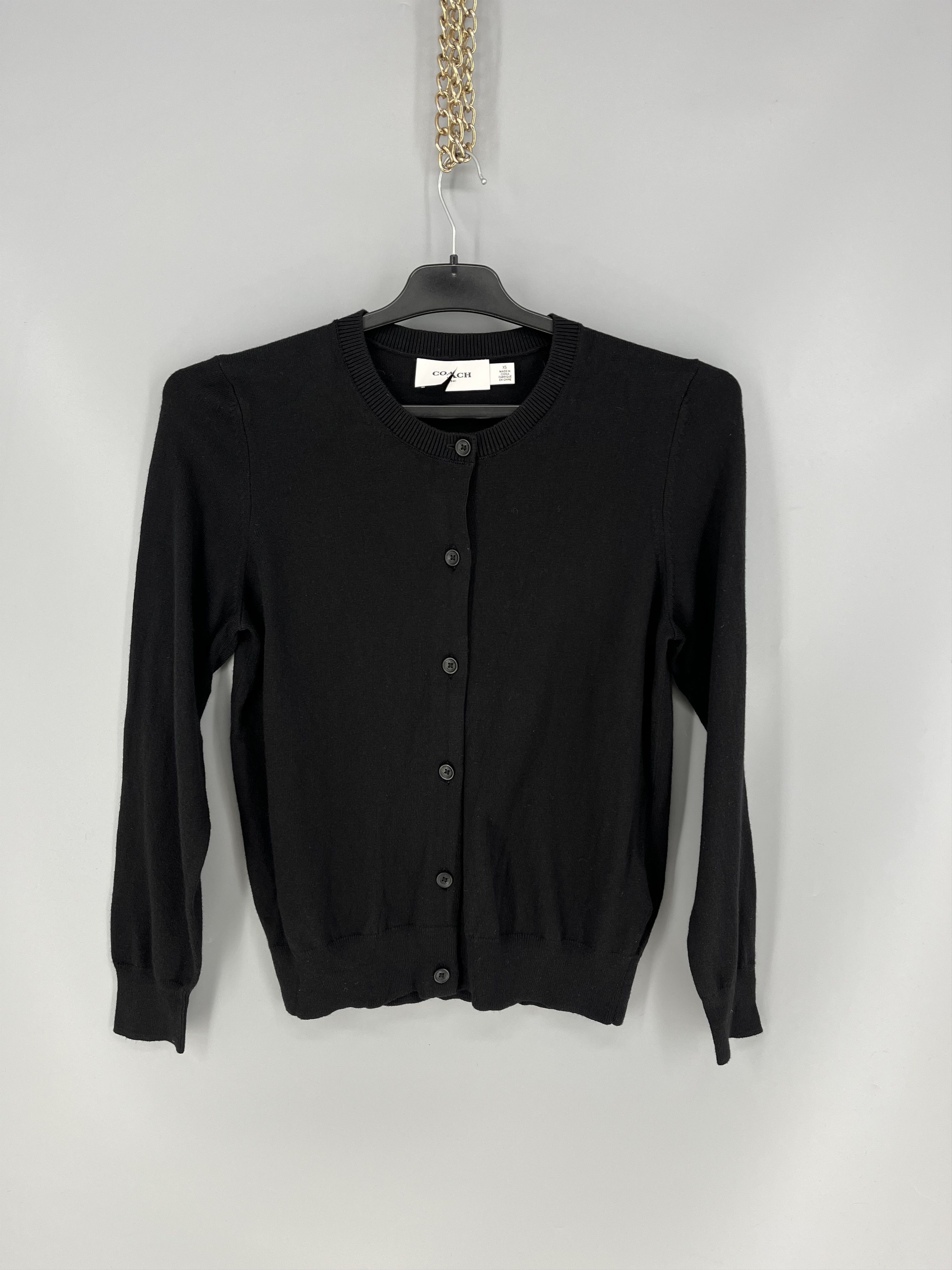 Coach Coach Cardigan Sweater Women's Size XS Long Sleeve Black Size XS / US 0-2 / IT 36-38 - 1 Thumbnail