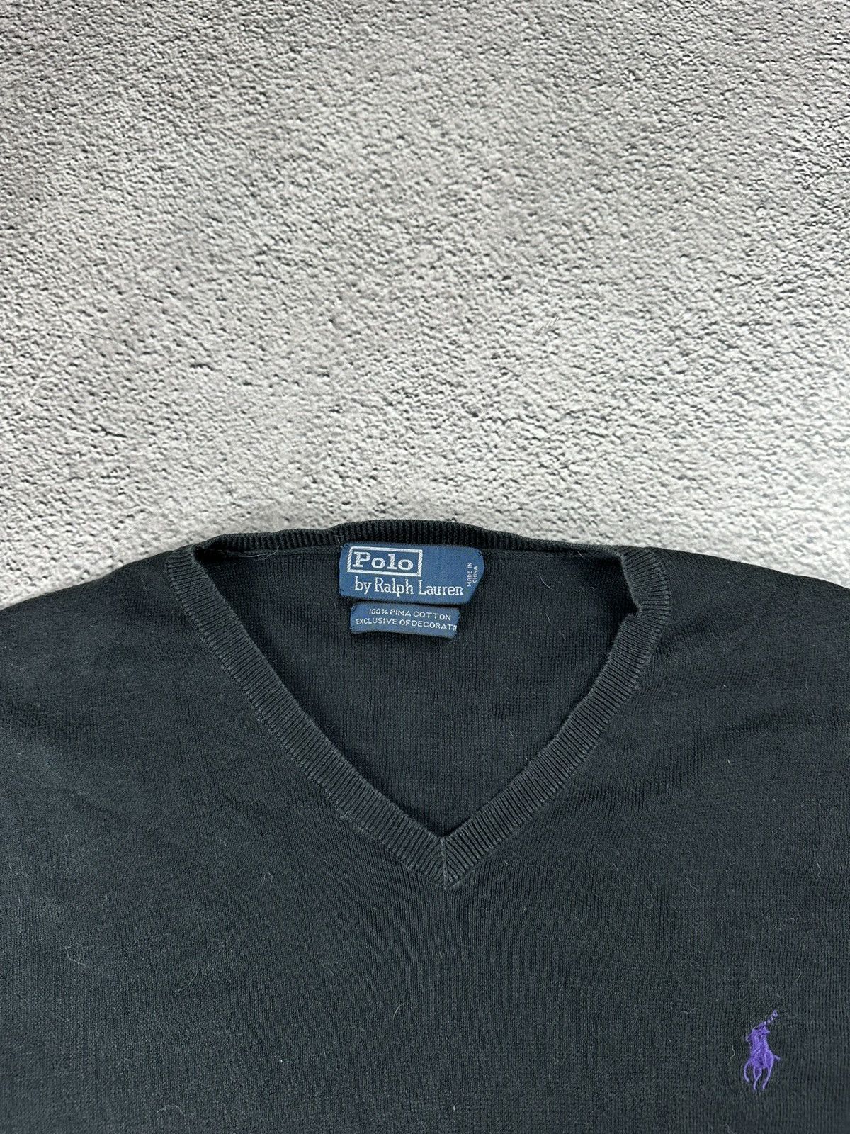 Polo Ralph Lauren Vintage Polo by Ralph Lauren Knit V-Neck Pullover Faded Y2K Size US XL / EU 56 / 4 - 5 Thumbnail