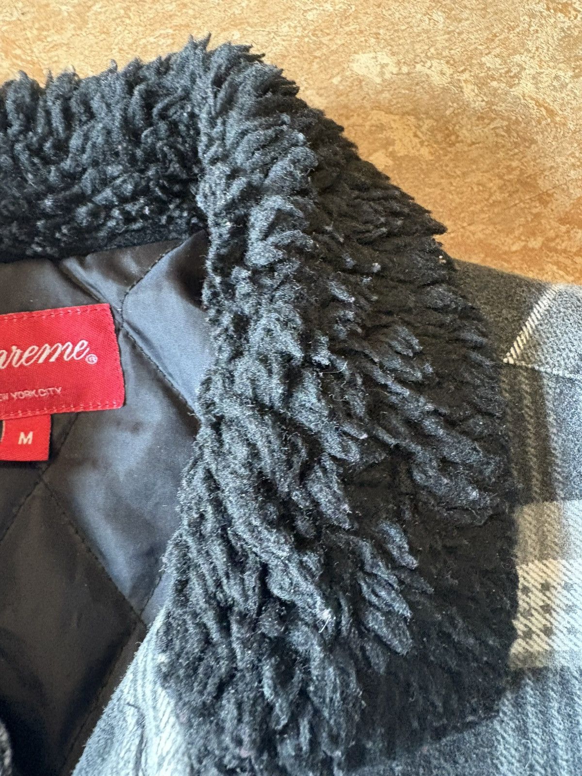 Supreme Supreme Faux Fur Collar Flannel Shirt Size US M / EU 48-50 / 2 - 4 Thumbnail