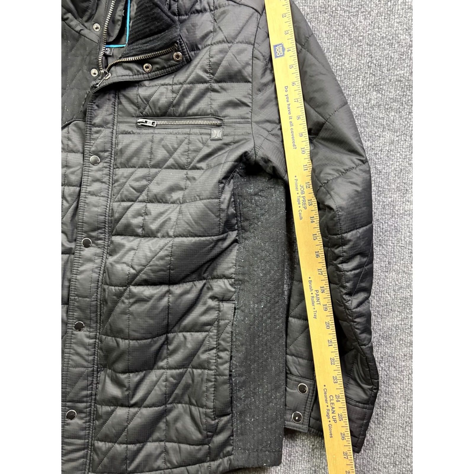Hurley Hurley Jacket Mens XL Black Quilted Insulated Full Zip Stand Collar Outdoor Size US XL / EU 56 / 4 - 4 Thumbnail