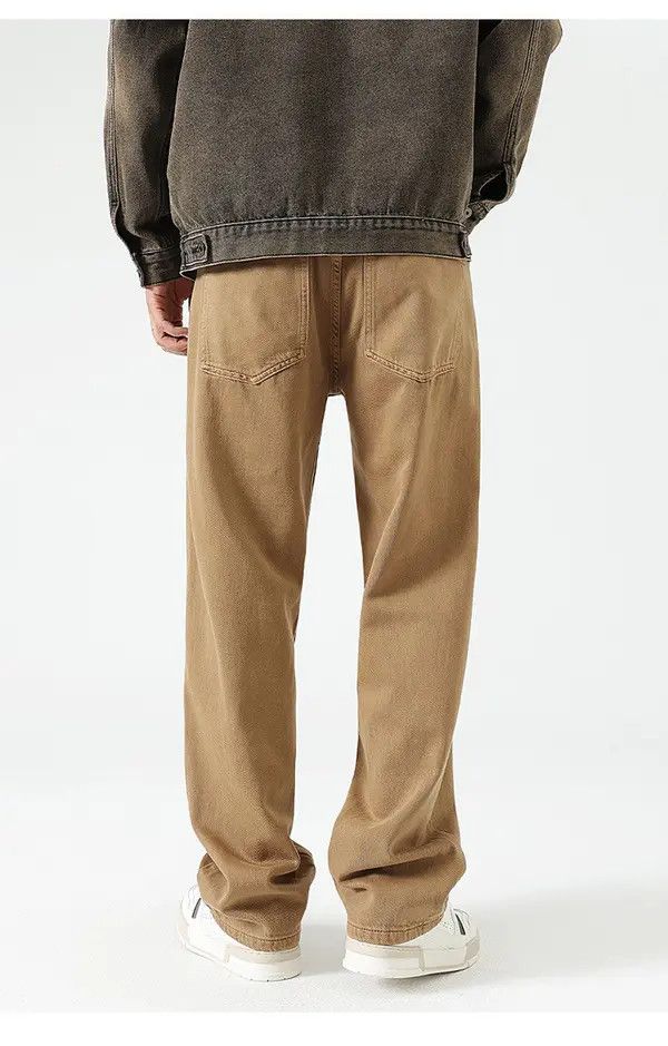 Japanese Brand Washed retro straight-leg versatile simple jeans Size US 32 / EU 48 - 4 Thumbnail