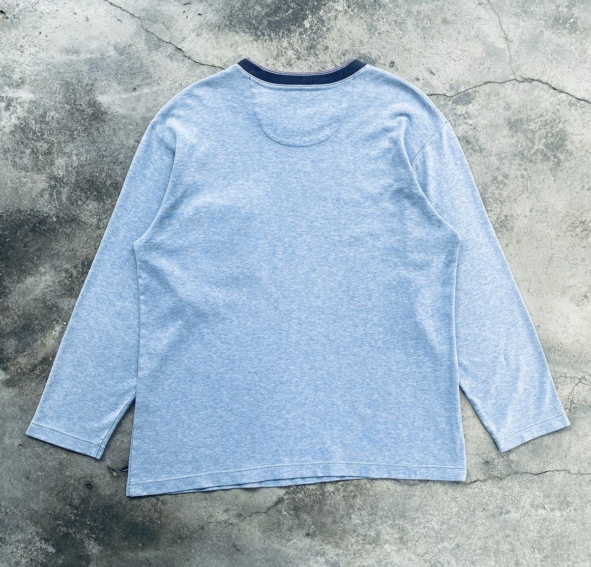 Celine Vintage Celine Plain Pocket Long Sleeve Tees Size US L / EU 52-54 / 3 - 2 Thumbnail