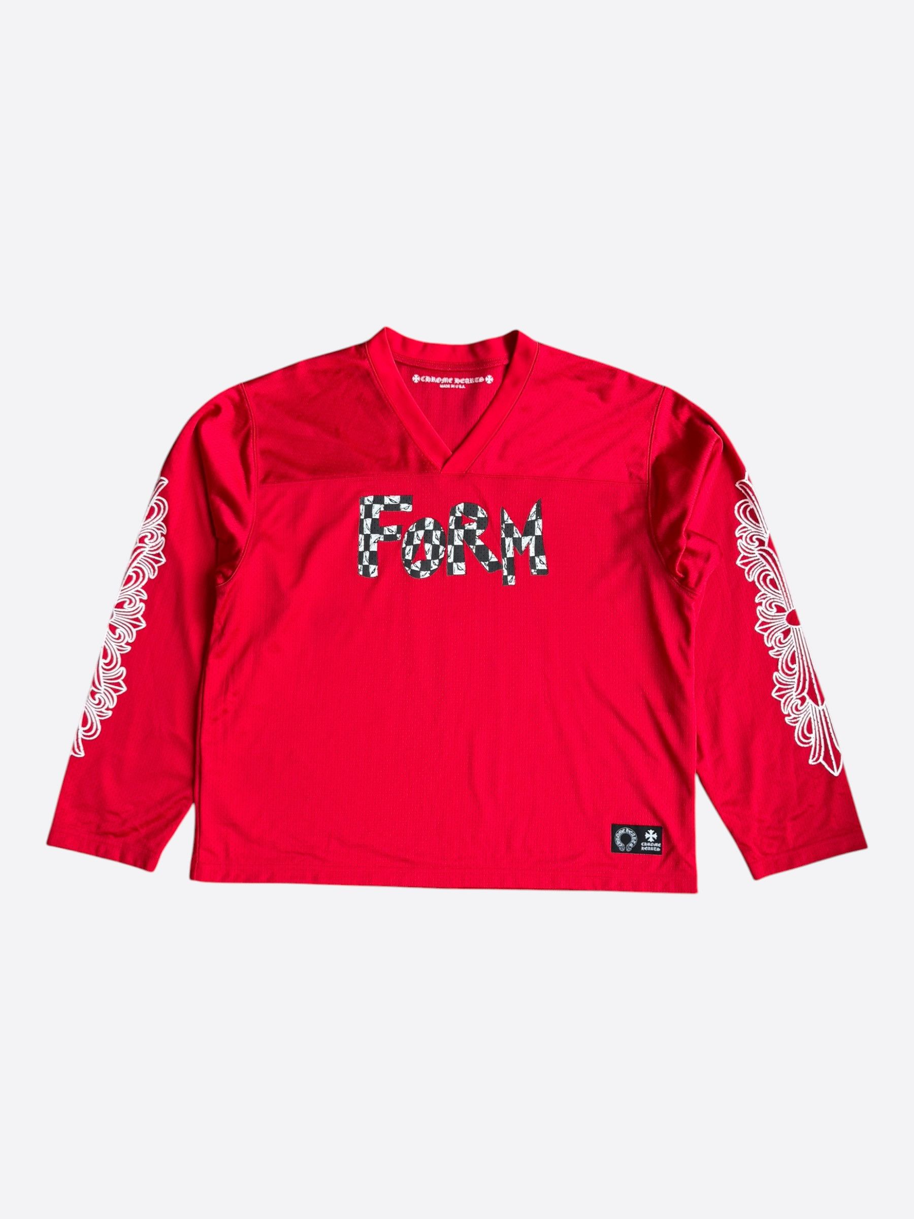 Chrome Hearts Matty Boy Red Form Mesh Jersey Longsleeve T-Shirt Size US L / EU 52-54 / 3 - 1 Thumbnail
