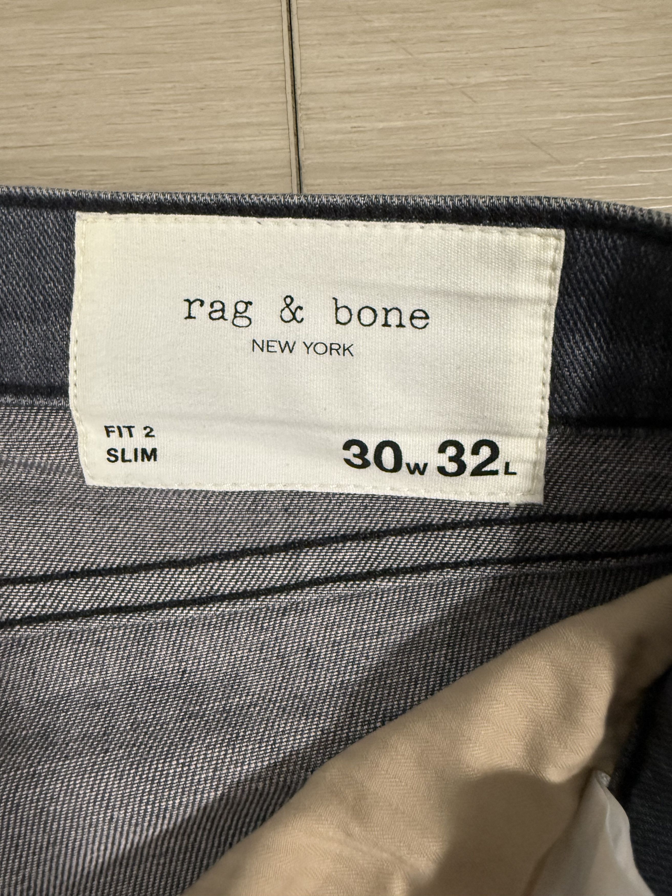 Rag & Bone Rag & Bone Dark Gray Jeans - 30/32 Fit 2 Slim Size US 30 / EU 46 - 3 Thumbnail