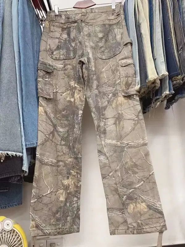 VIBE Retro camouflage loose wide-leg Japanese overalls Size US 32 / EU 48 - 8 Thumbnail