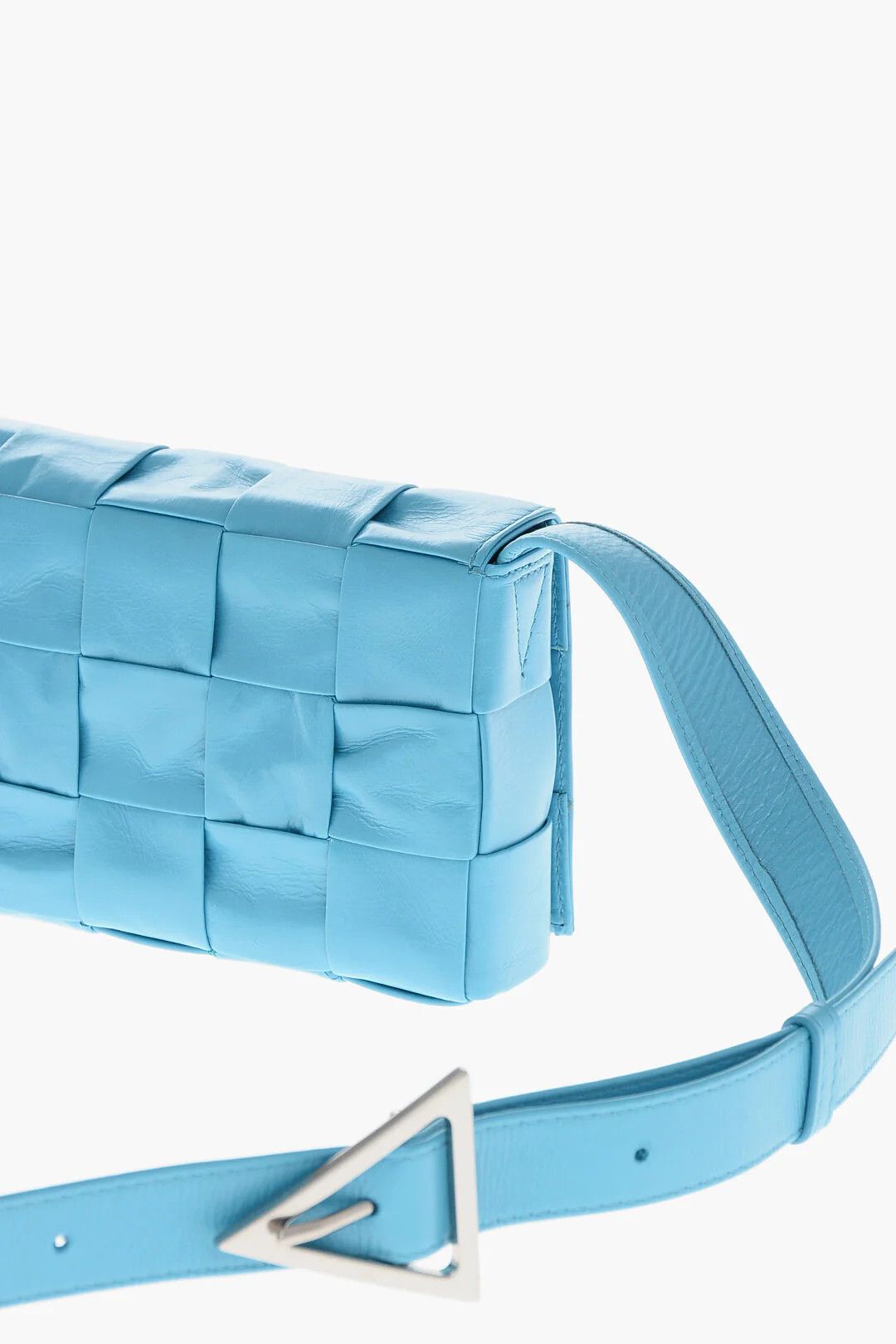 Bottega Veneta og1mm0426 Size: OS / Woven Leather Shoulder Bag in Blue Size ONE SIZE - 2 Thumbnail