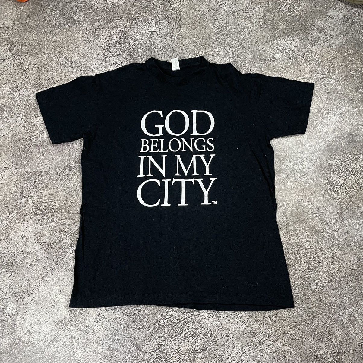 Vintage Vintage Y2K ADULT GOD FUNNY Tee BELONGS CITY M Size US M / EU 48-50 / 2 - 2 Thumbnail