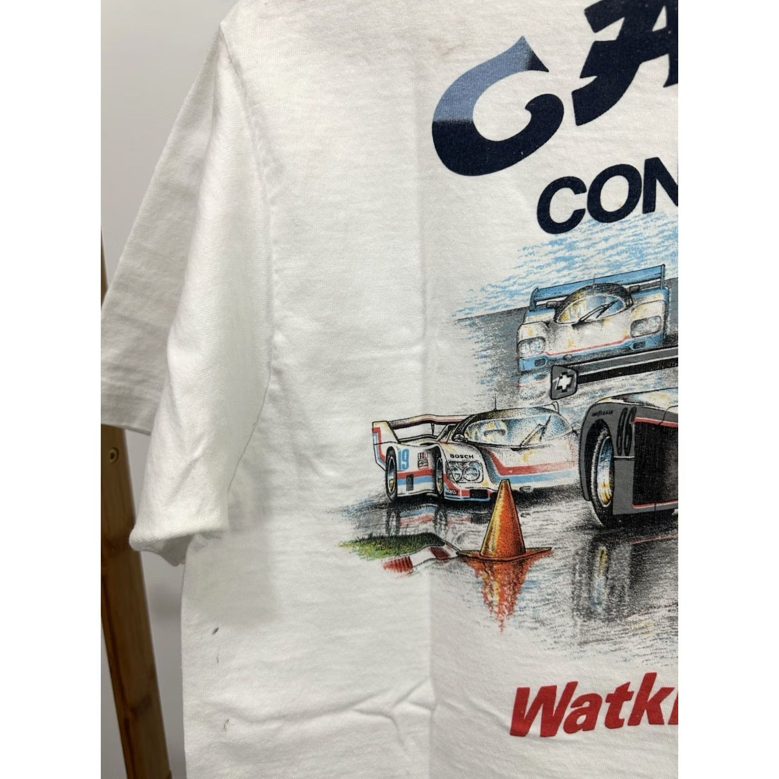 Anvil VTG 80s Camel GT Continental Watkins Glen F1 Formula NASCAR Racing T-Shirt L Mens White Camels - Joe Pit Crew IMSA Size US L / EU 52-54 / 3 - 7 Thumbnail