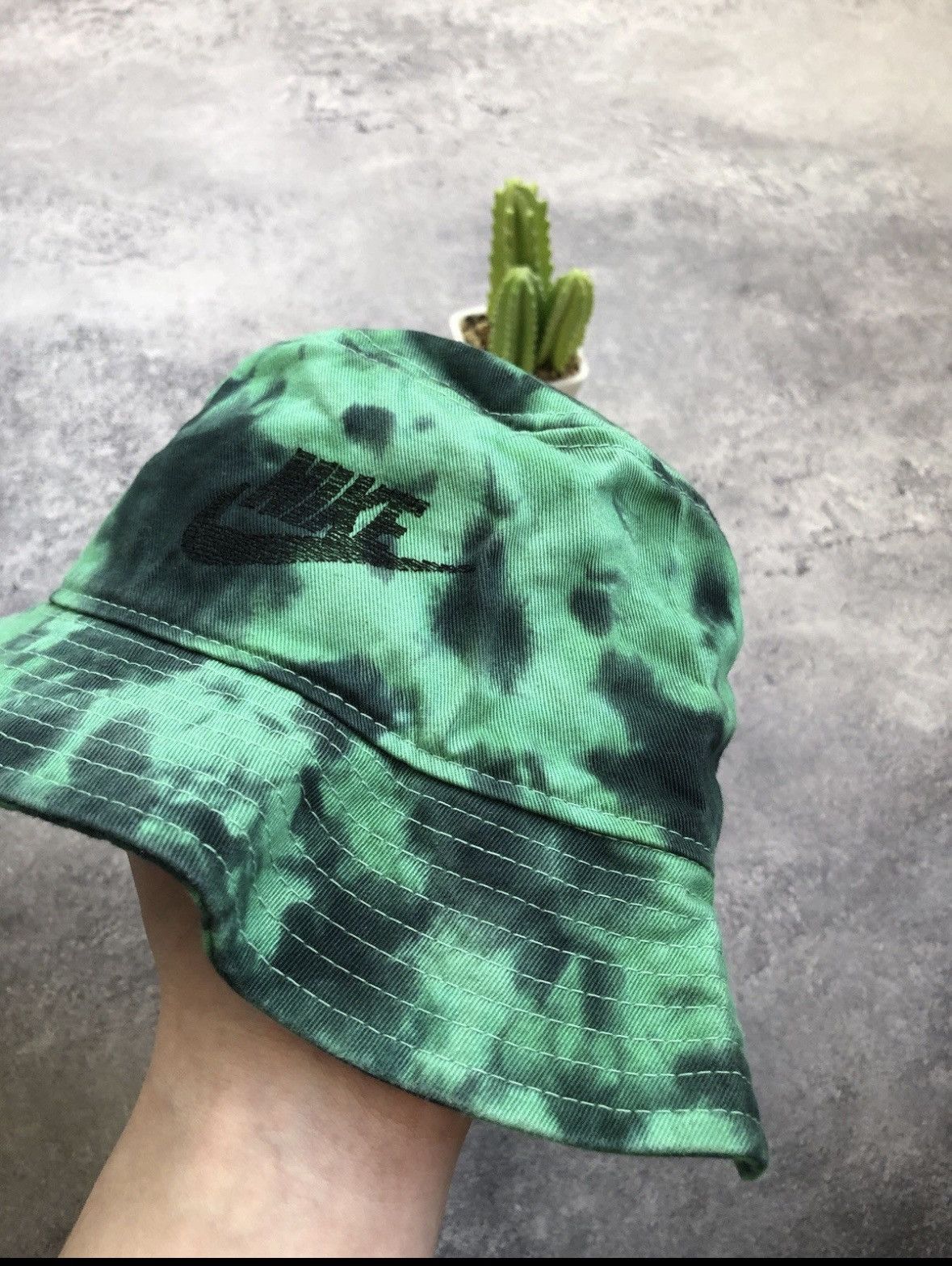 Nike NIKE Big Logo Panama Hat Multicolor Streetwear Hype Green Size ONE SIZE - 3 Thumbnail