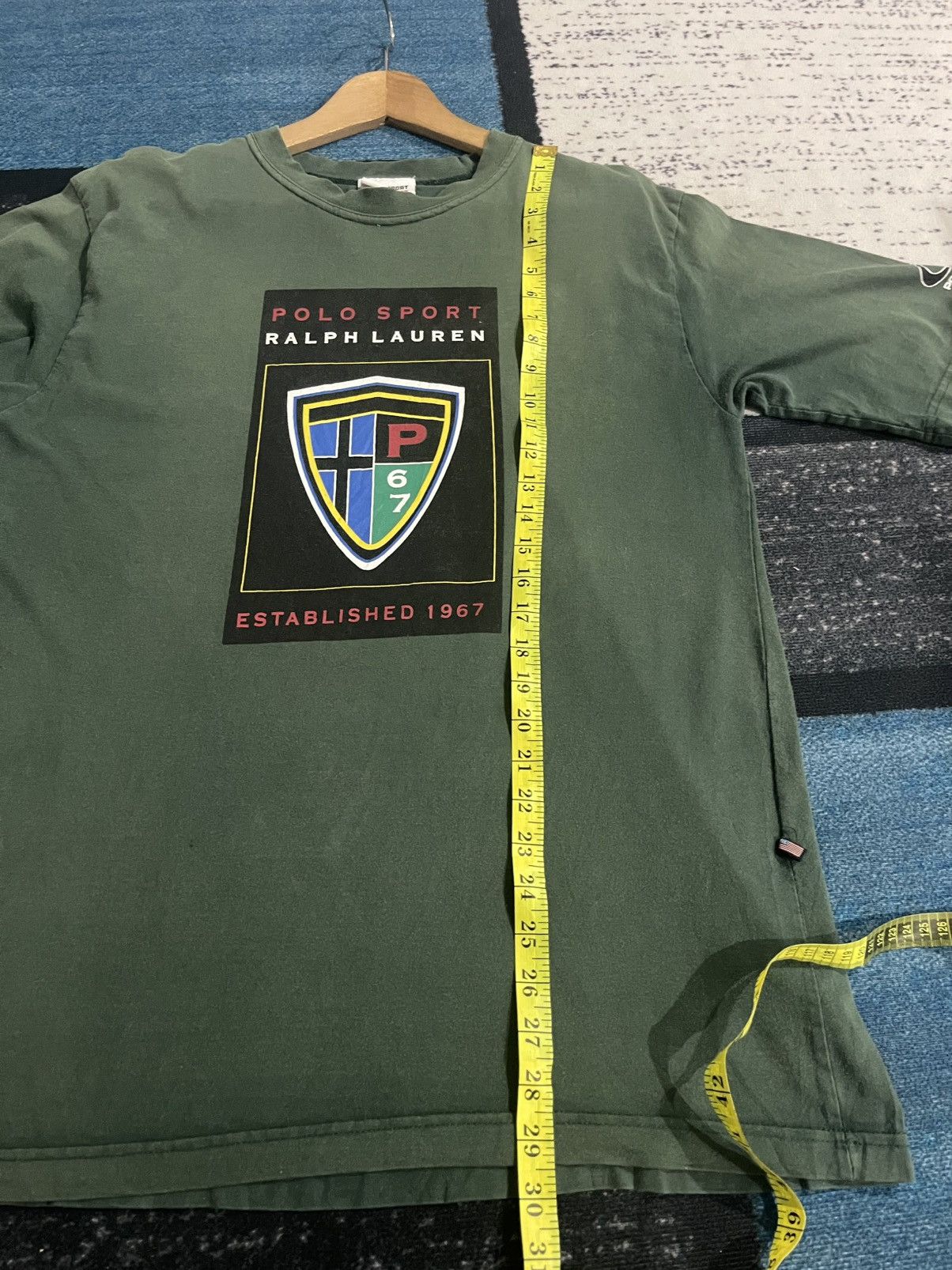 Polo Ralph Lauren Vintage Polo Sport Ralph Lauren Faded Tshirt Size US XL / EU 56 / 4 - 13 Thumbnail