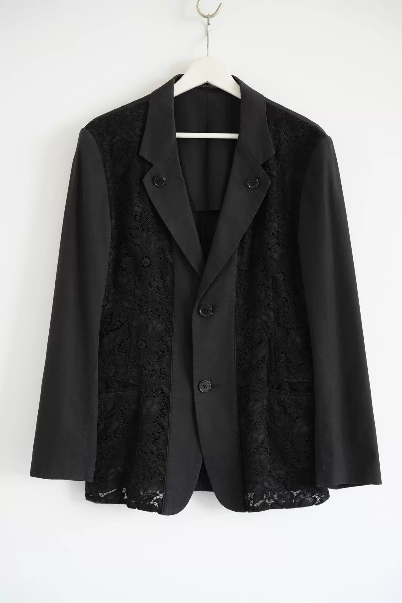 Yohji Yamamoto Yohji Yamamoto 09SS Men's Front Lace Cutout Blazer Size US S / EU 44-46 / 1 - 1 Thumbnail