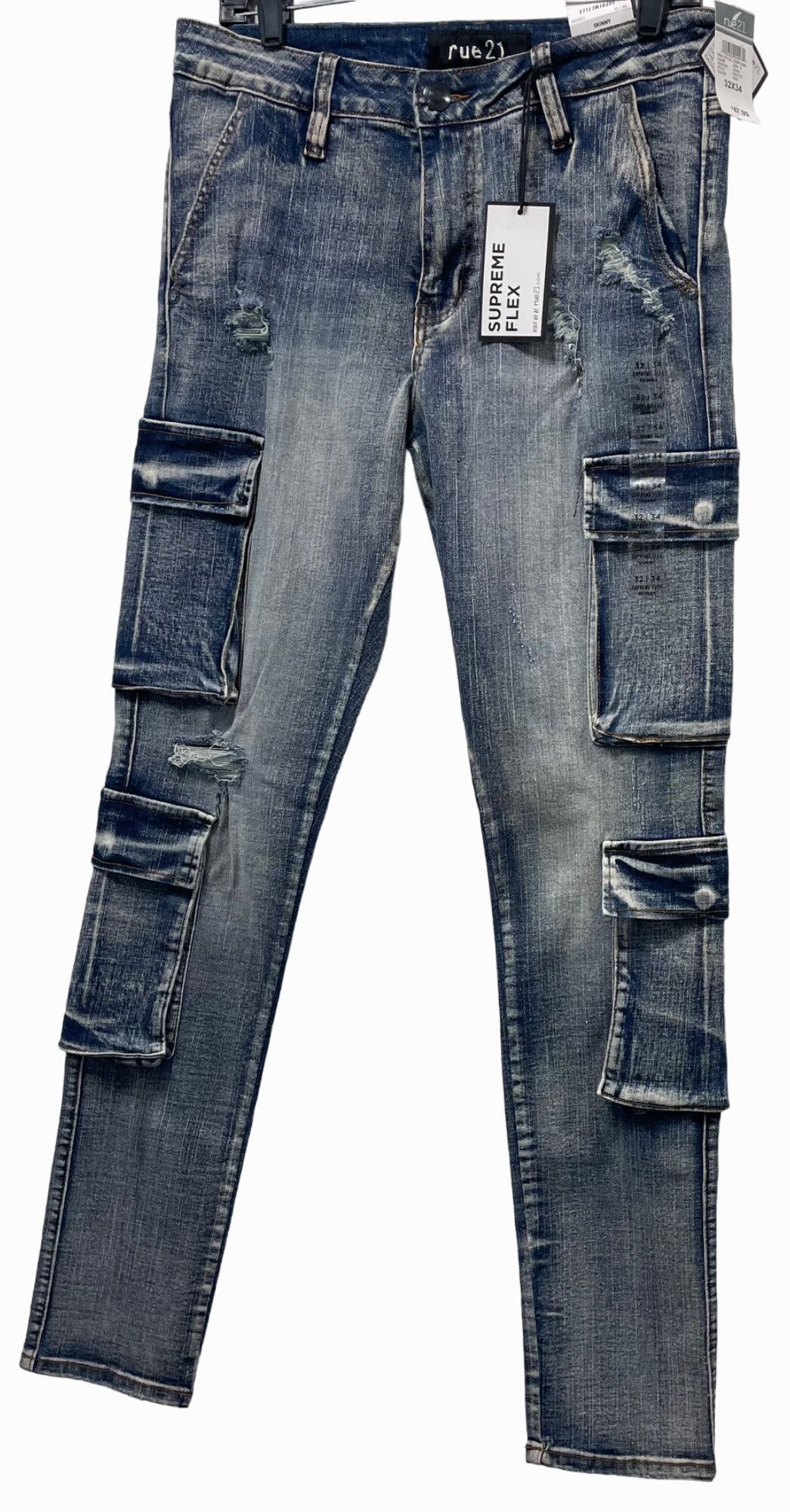 rue21 Rue 21 - Men's Supreme Flex Skinny Jeans - Blue - 32 x 34 Size US 32 / EU 48 - 15 Thumbnail