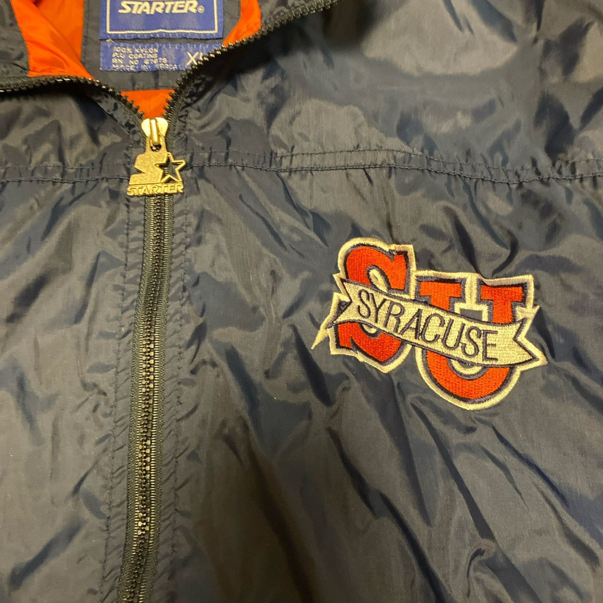 Starter Rare Vintage 90s Starter Syracuse Windbreaker Jacket Mens XL Size US XL / EU 56 / 4 - 2 Thumbnail