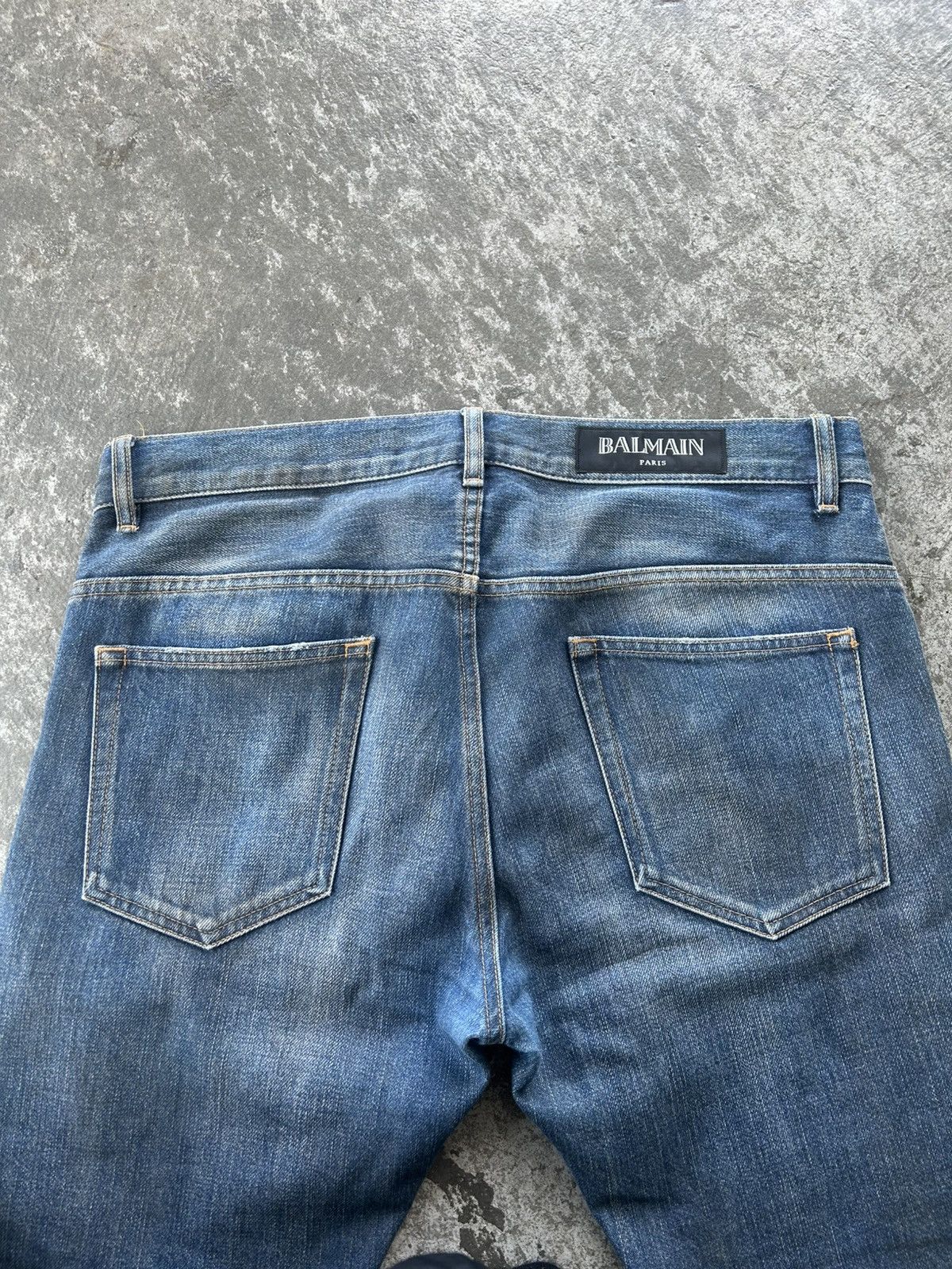 Balmain Balmain Homme SS13 Dirty Wash Jeans Size US 34 / EU 50 - 4 Thumbnail