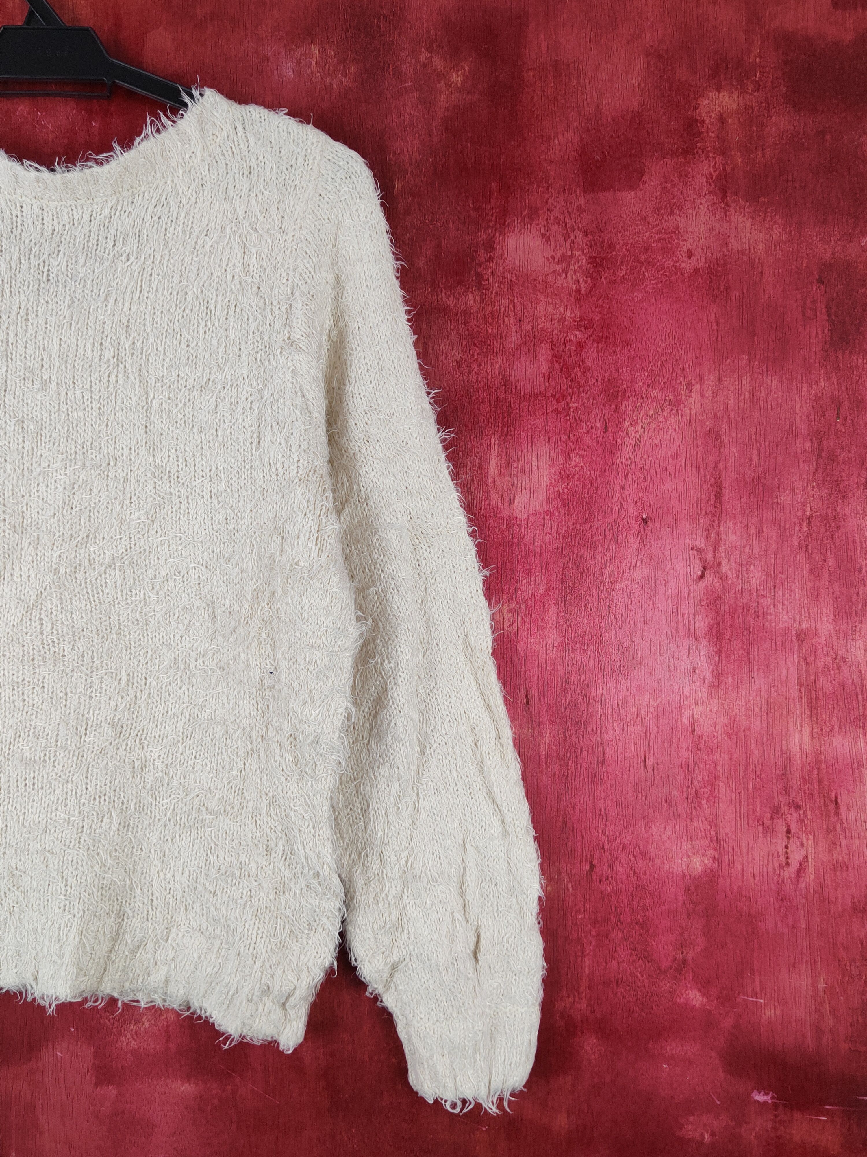 Japanese Brand × Vintage SUPER COOL 💥 Goodday Black White Fur Mohair Knitwear Size S / US 4 / IT 40 - 9 Thumbnail