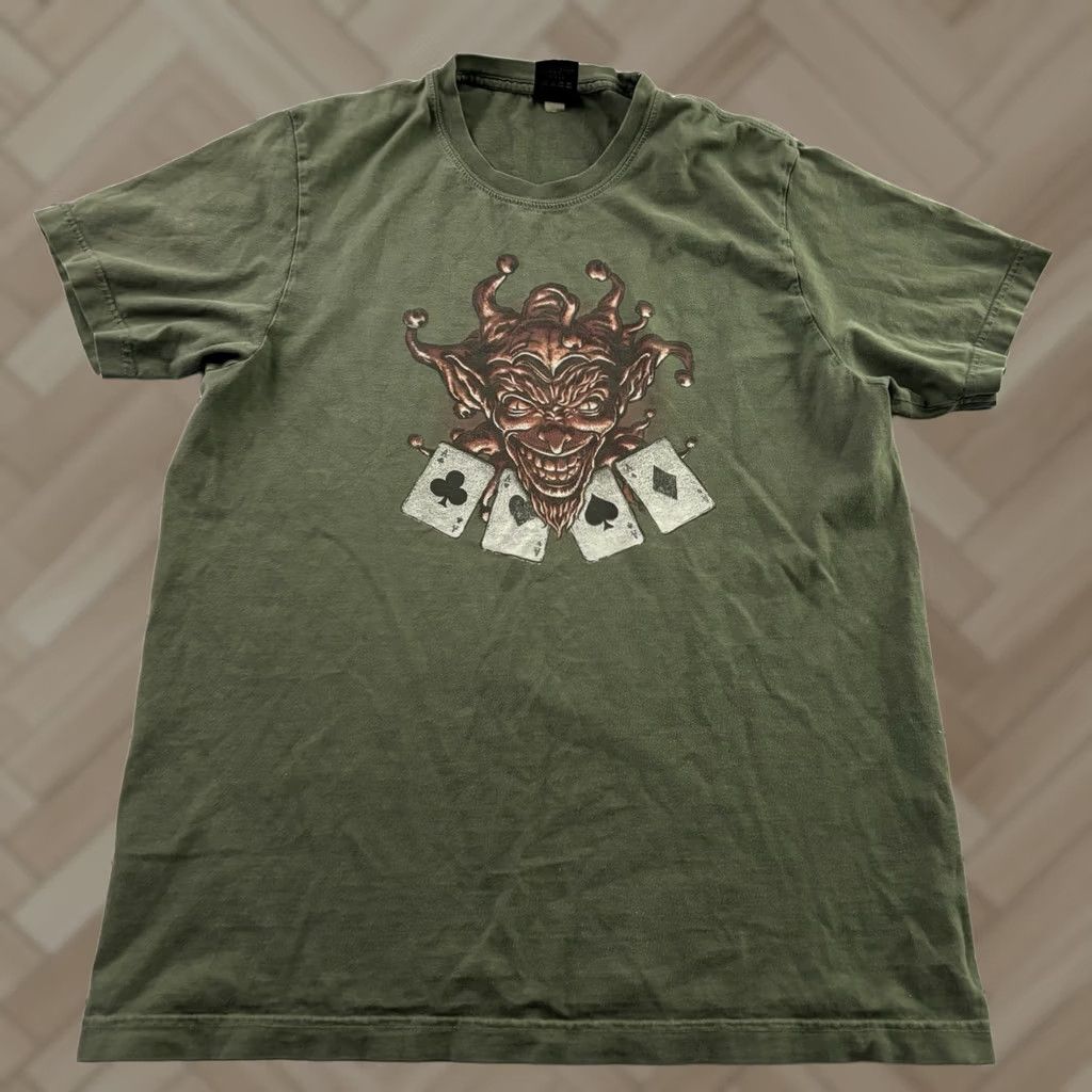 Lucky Brand Lucky Brand T-Shirt Men’s Small Green 90s Classic Short Sleeve Crew Neck VTG 4 Aces Joker Shirt Size US S / EU 44-46 / 1 - 1 Thumbnail