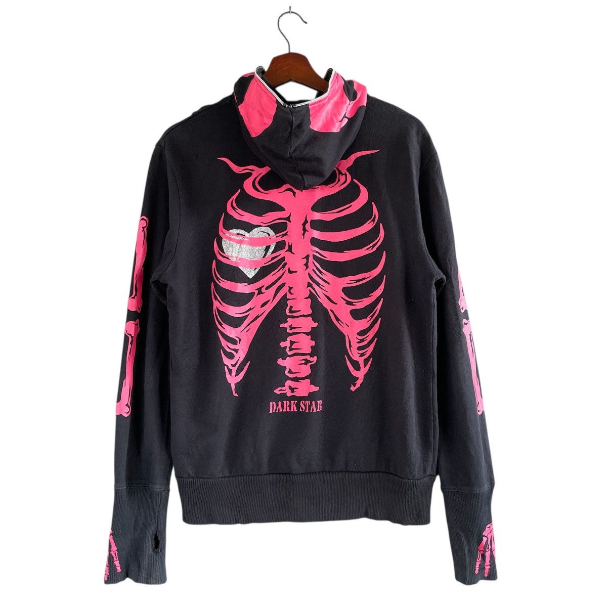 If Six Was Nine × Le Grande Bleu (L.G.B.) × Seditionaries Darkstar Skeleton Bones Fullzip Hoodie Size L / US 10 / IT 46 - 4 Thumbnail