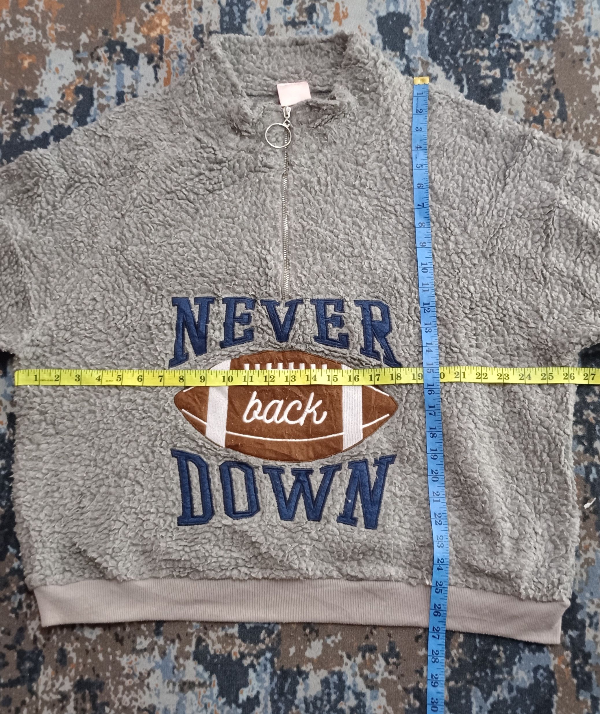Other Never Back Down Sherpa Sweatshirt Quater Zipper Size US XXL / EU 58 / 5 - 13 Thumbnail