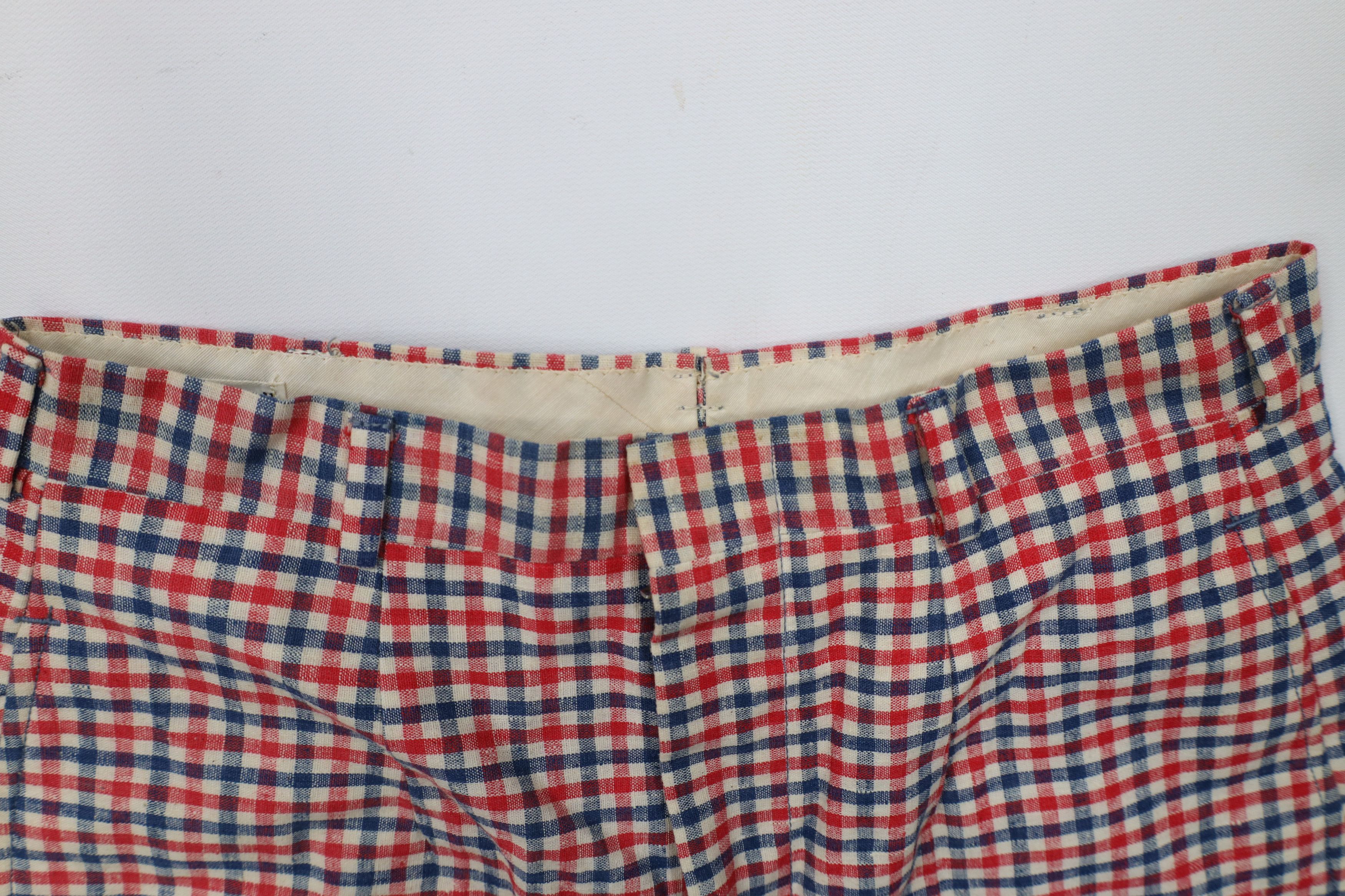 Vintage Vintage 50s 60s Bermuda Chino Shorts Gingham Plaid USA Size 26" / US 2 / IT 38 - 6 Thumbnail