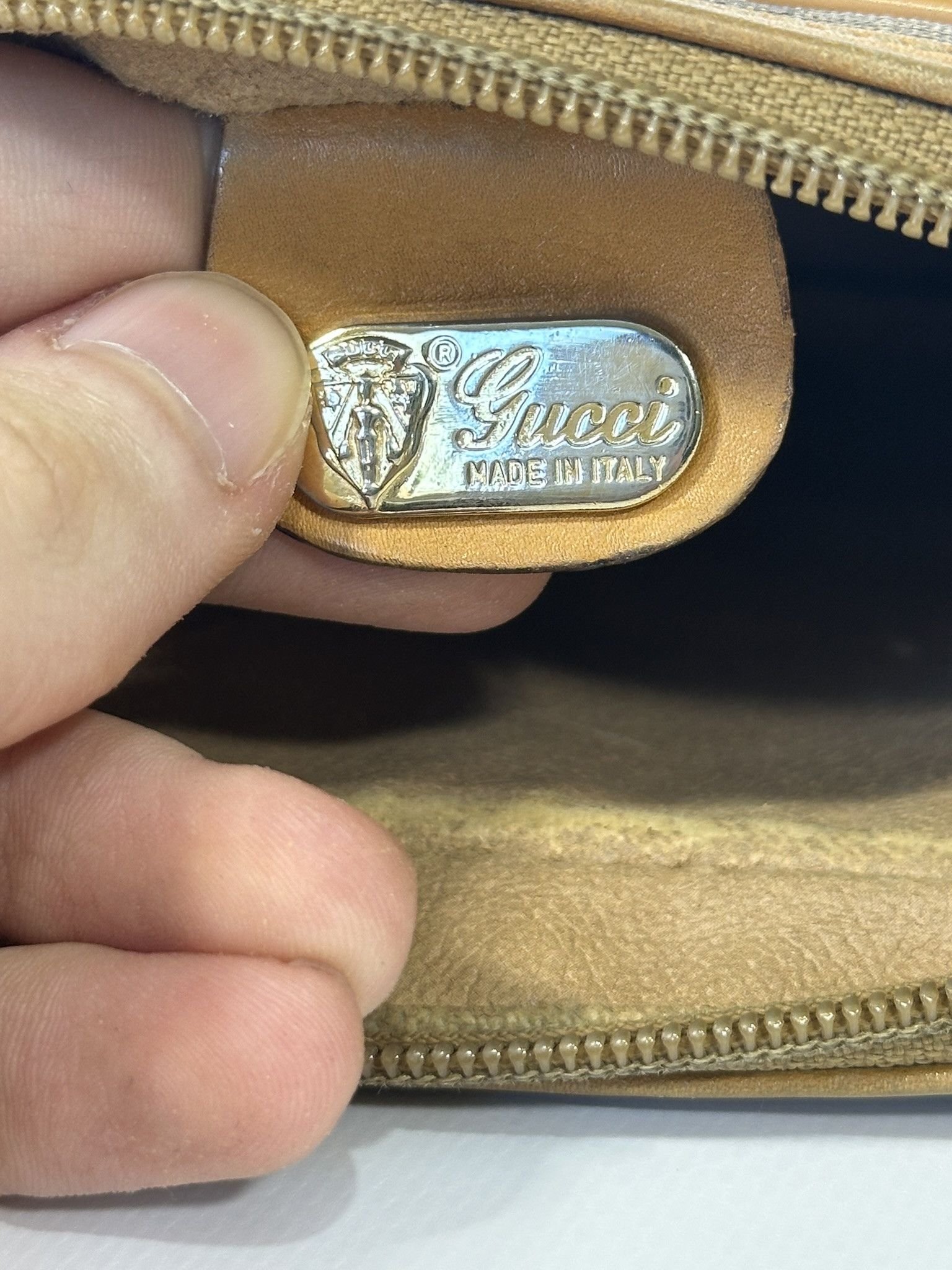 Gucci Gucci Clutch Bag Pouch Vintage GG Monogram Beige Size ONE SIZE - 14 Thumbnail