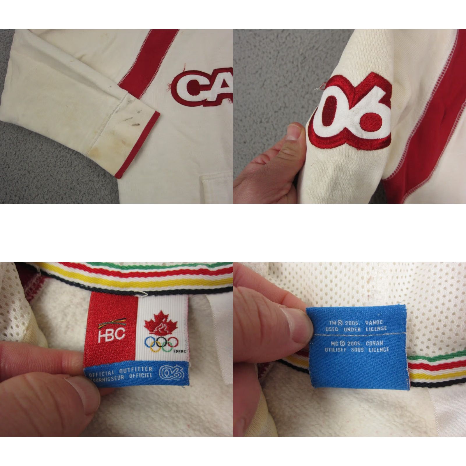 Vintage Vintage Canada Olympic Team Hoodie Mens Small Creme Red 1/4 Zip Sweatshirt Size US S / EU 44-46 / 1 - 8 Thumbnail