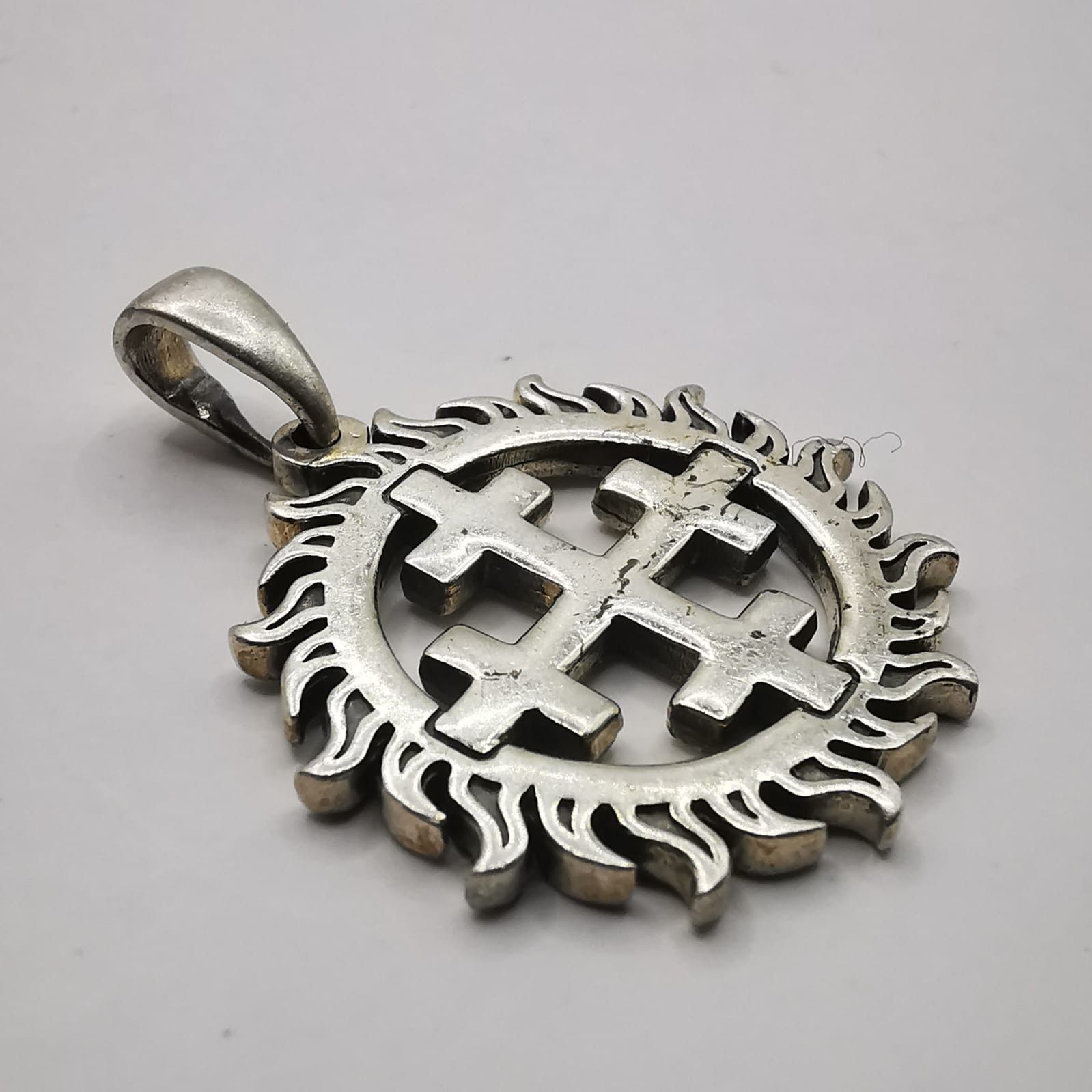 Sterling Silver Vintage Pendant "Amulet " 925 Sterling Silver Jewelry, 6,03g Size ONE SIZE - 2 Thumbnail