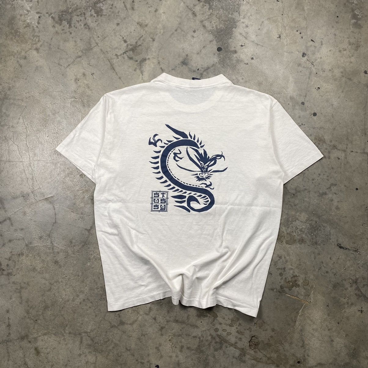 Grail 90s Stussy Sukajan Dragon Boxy Tee