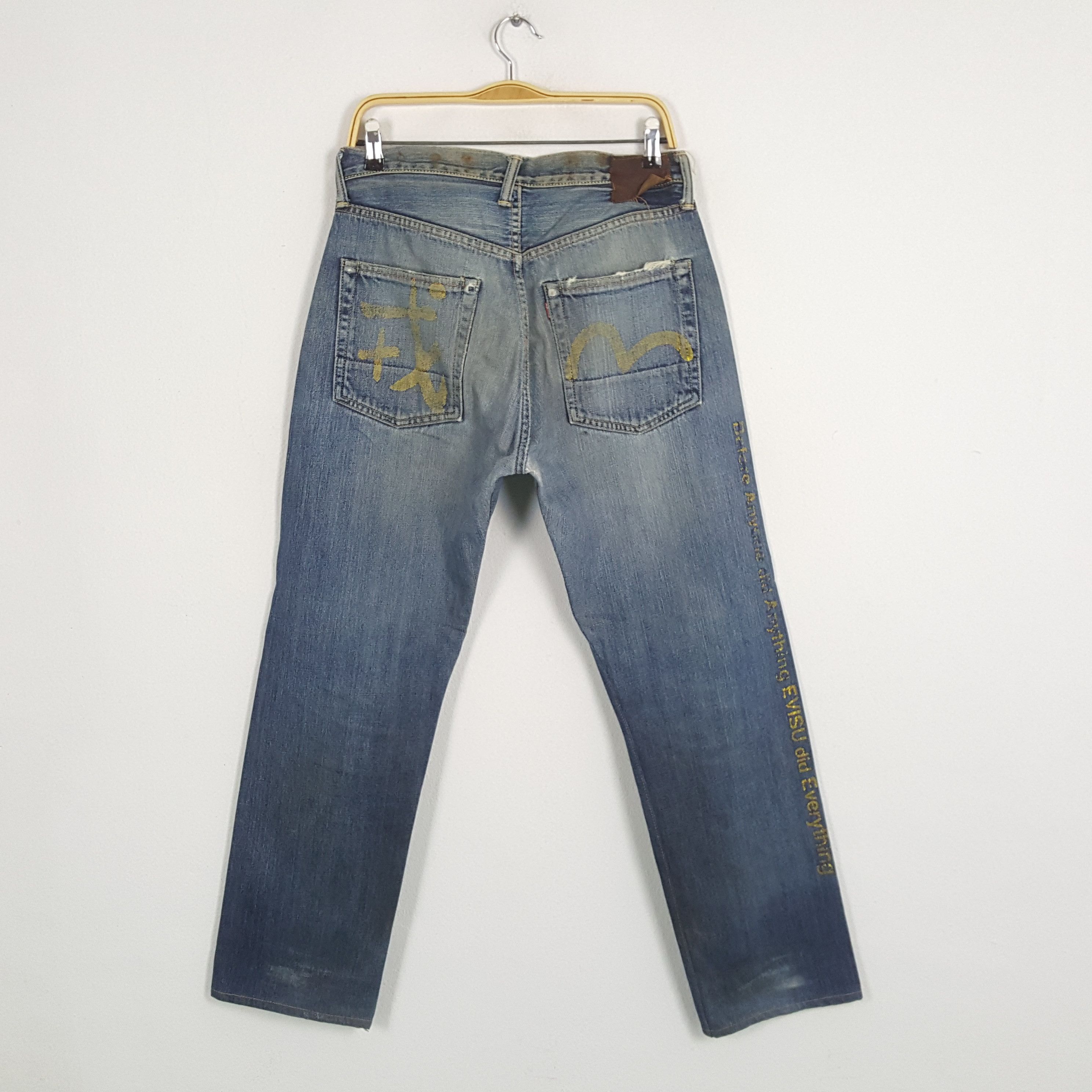 Evisu × Japanese Brand × Vintage Vintage EVISU Japanese Brand Daicock Custom Distressed Jeans Size US 30 / EU 46 - 4 Thumbnail
