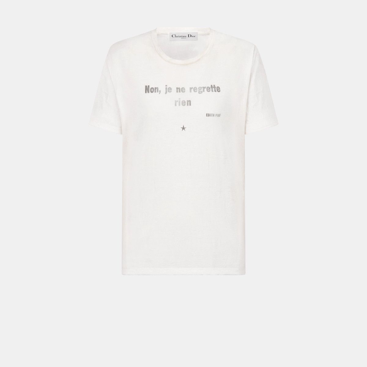 Dior o1bcso1str0225 Non Je Ne Regrette Rien' T-Shirt in White Size XL / US 12-14 / IT 48-50 - 1 Thumbnail