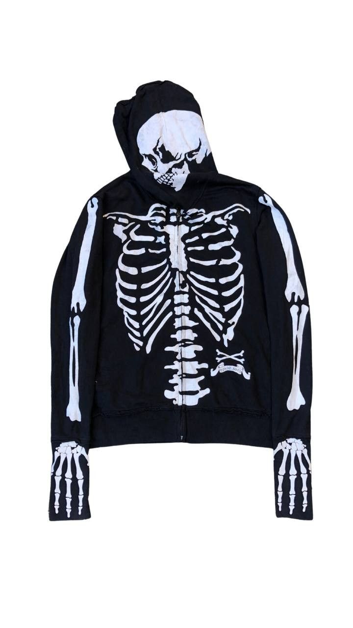 Japanese Brand × Vintage Japanese Brand Tokyo Punk Skeleton Zipper Hoodie Size US M / EU 48-50 / 2 - 1 Thumbnail
