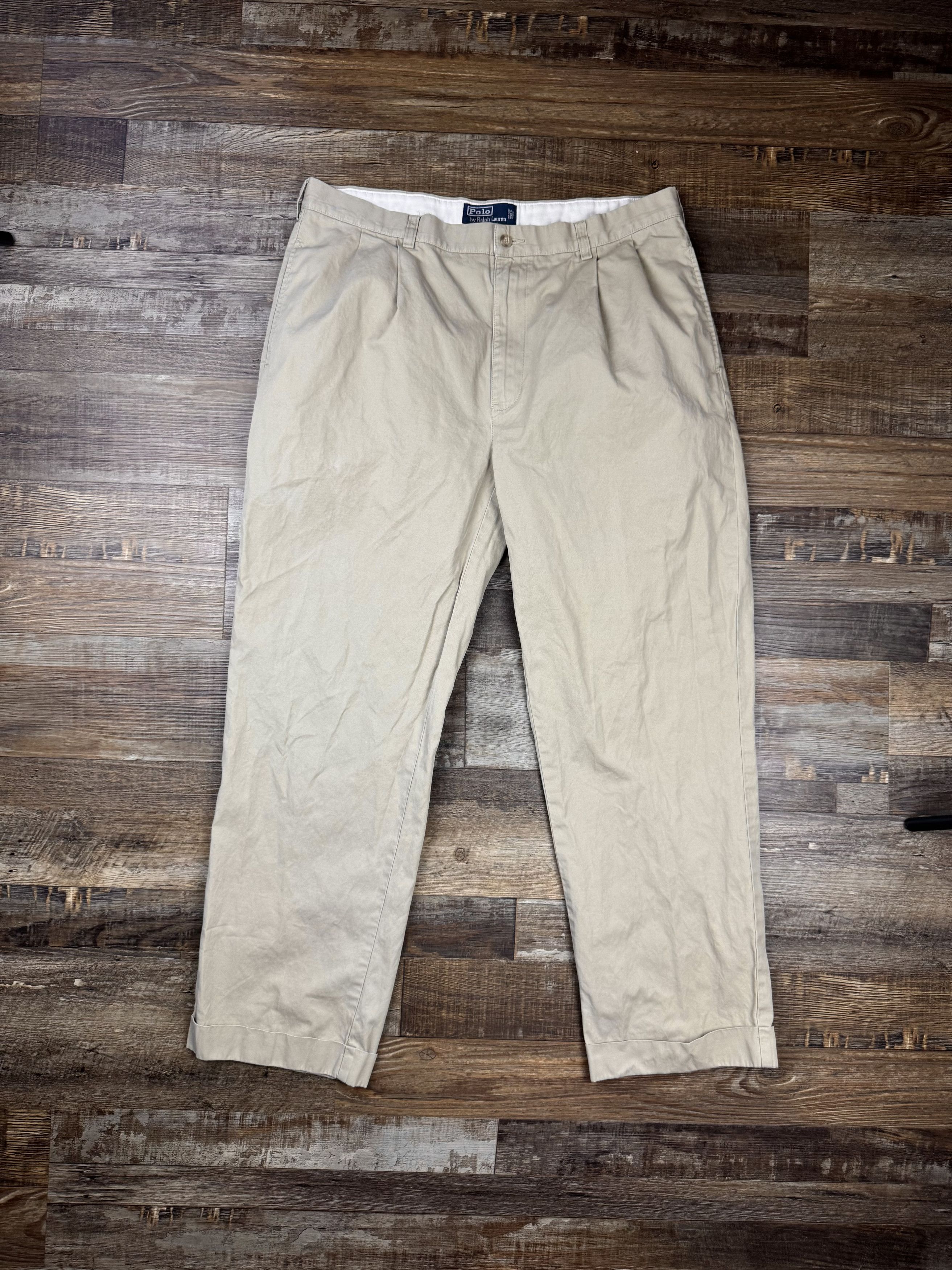 Polo Ralph Lauren Polo Ralph Lauren Pants 36x30 Flat Front Hammond Pant Khaki Size US 36 / EU 52 - 1 Thumbnail