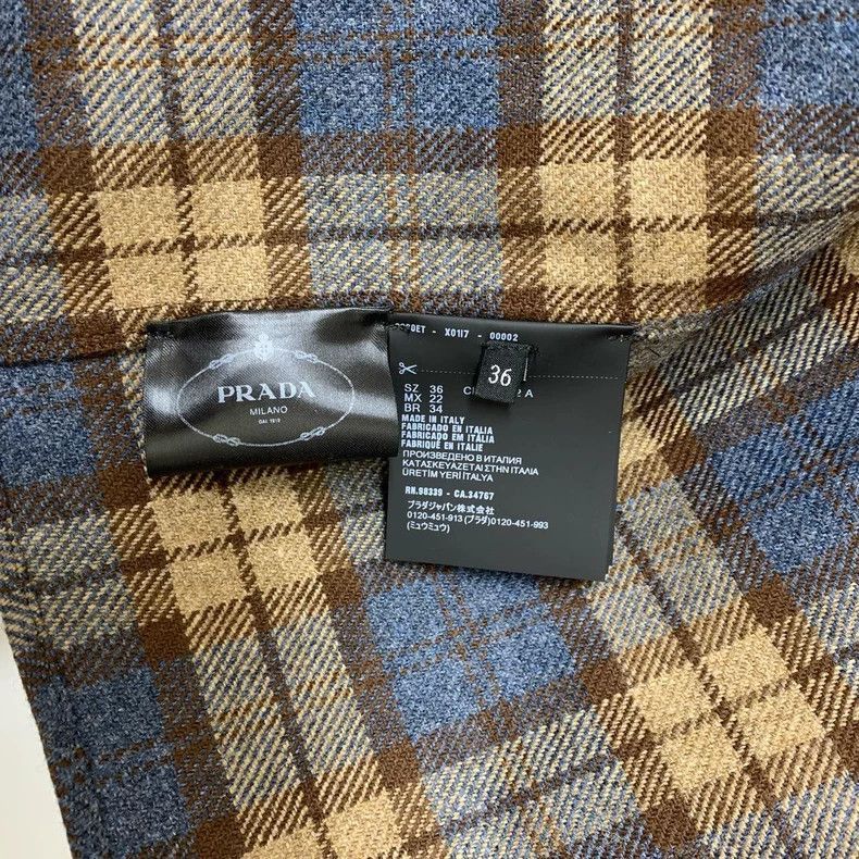Prada Prada Checkered Wool Crop Jacket-2506 Size S / US 4 / IT 40 - 4 Thumbnail