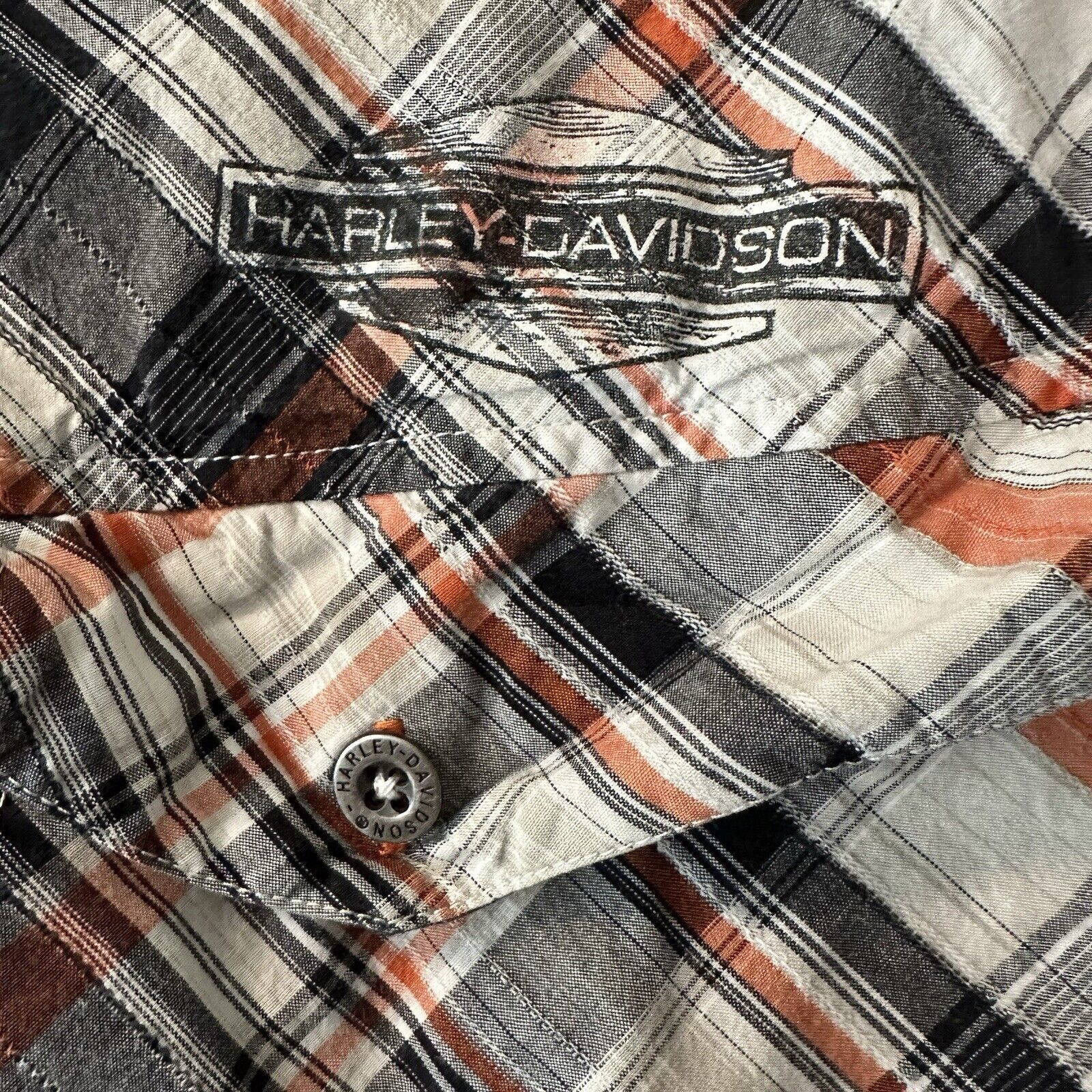 Harley Davidson Harley-Davidson Perform Vented Skull Graphic Plaid LR Shirt Size US L / EU 52-54 / 3 - 3 Thumbnail