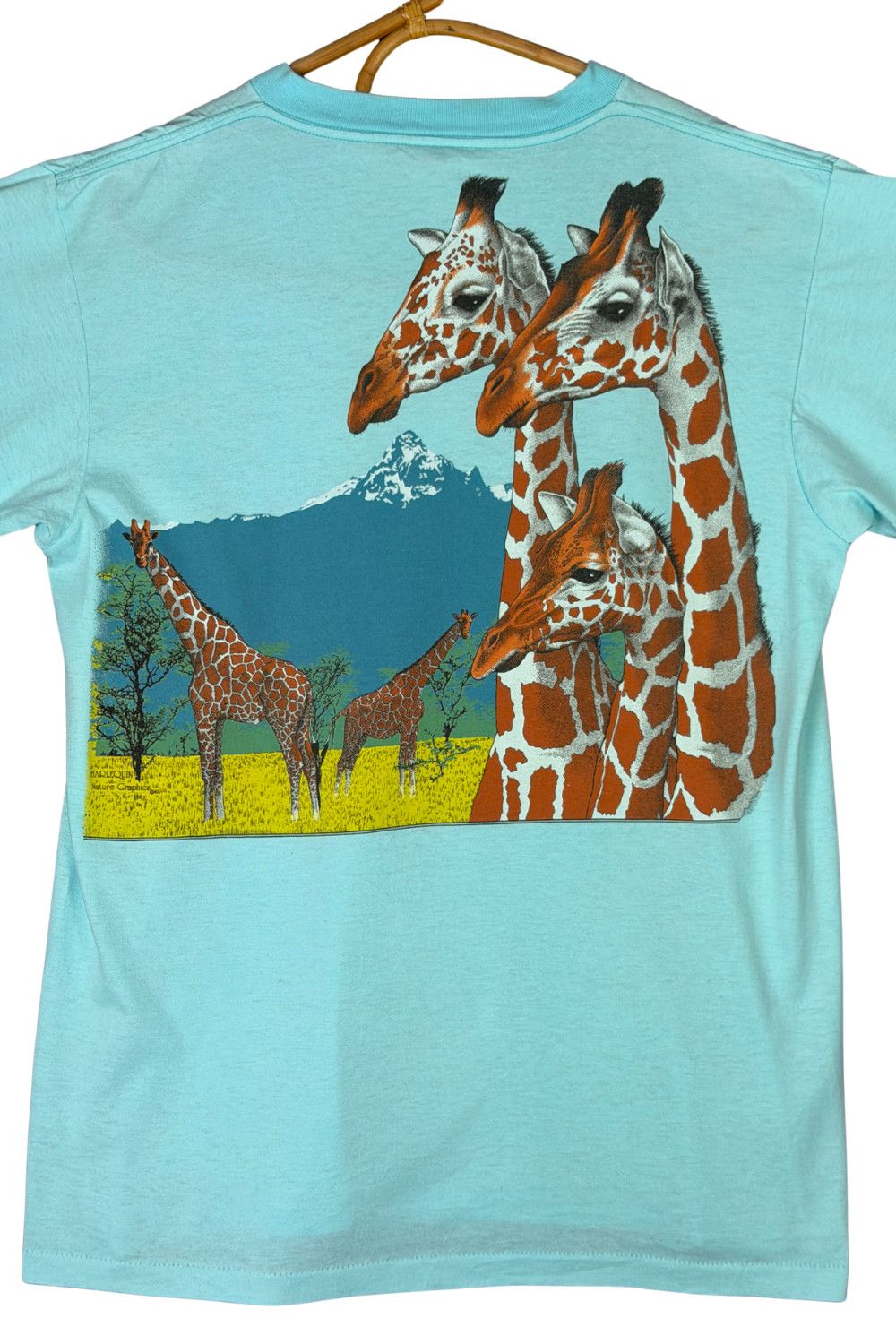 Vintage 1982 Harlequin NG Giraffe Tee - Double Sided Size US L / EU 52-54 / 3 - 8 Thumbnail