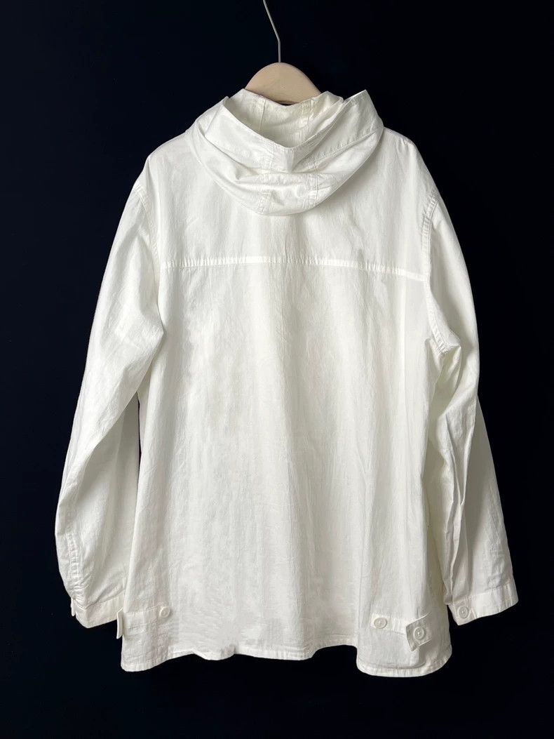 Yohji Yamamoto Yohji Yamamoto 22AW Cotton White Hooded Shirt 2505-Nextarro Size US M / EU 48-50 / 2 - 7 Thumbnail