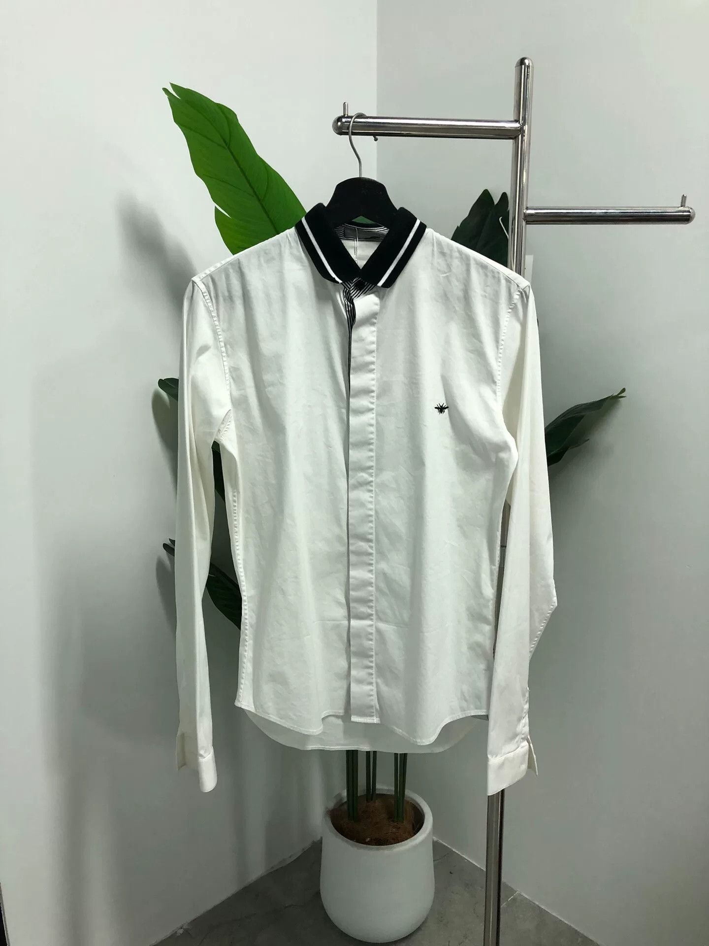 Dior Dior Black and White Collared Shirt Size M / US 6-8 / IT 42-44 - 1 Thumbnail