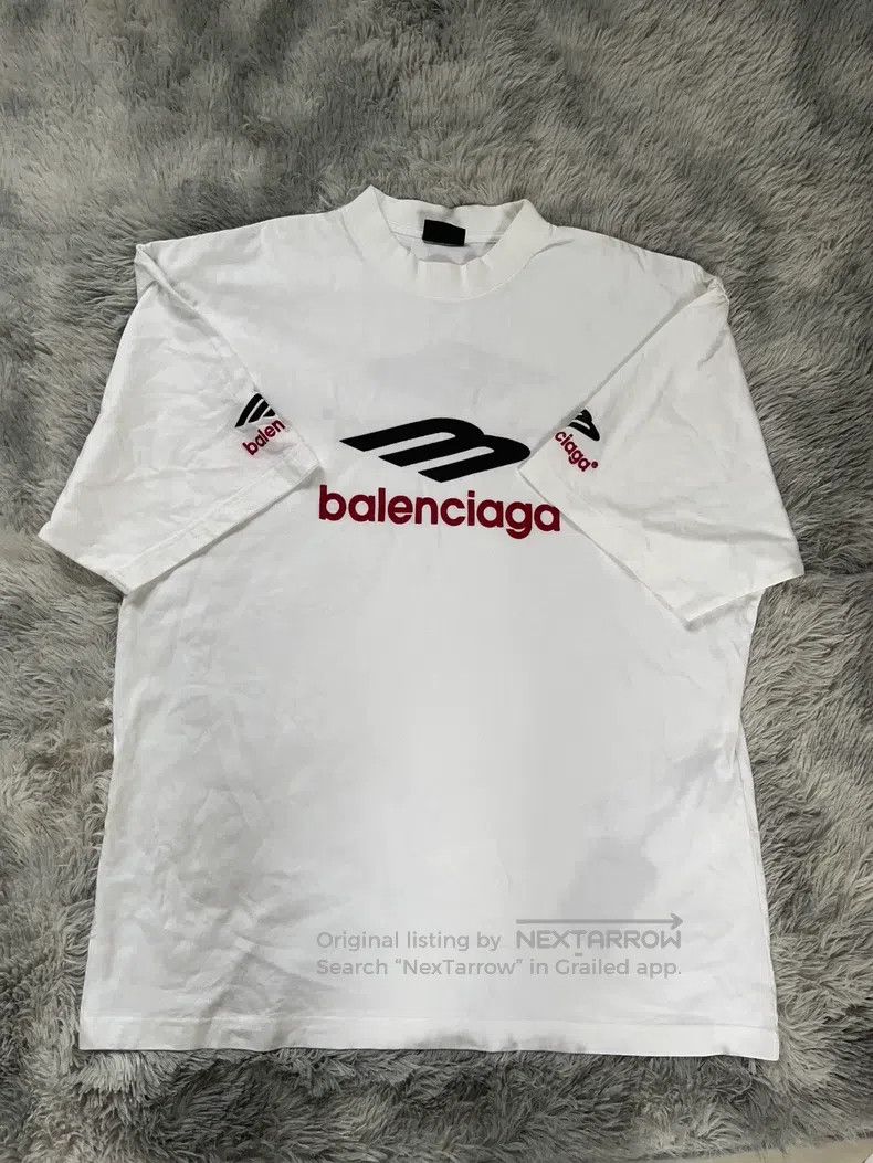 Balenciaga Balenciaga Logo Embroidered Round Neck Short Sleeve T-Shir Size US L / EU 52-54 / 3 - 1 Thumbnail