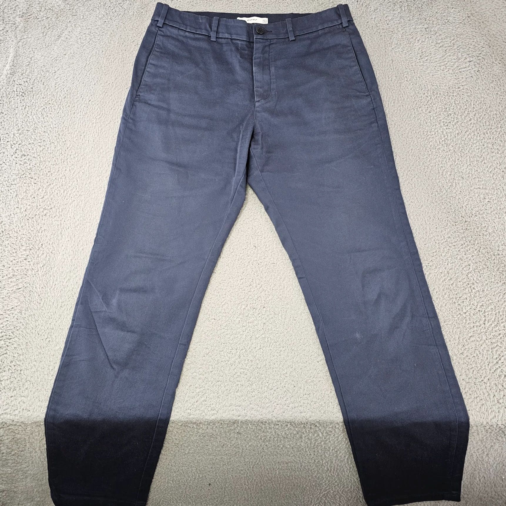 Vintage Hill City Everyday Tech Pants Mens 32x31 Navy Straight Fit Stretch Water Resistant Wind Casual Workwear Chino Regular 32in Inseam Size US 32 / EU 48 - 2 Thumbnail