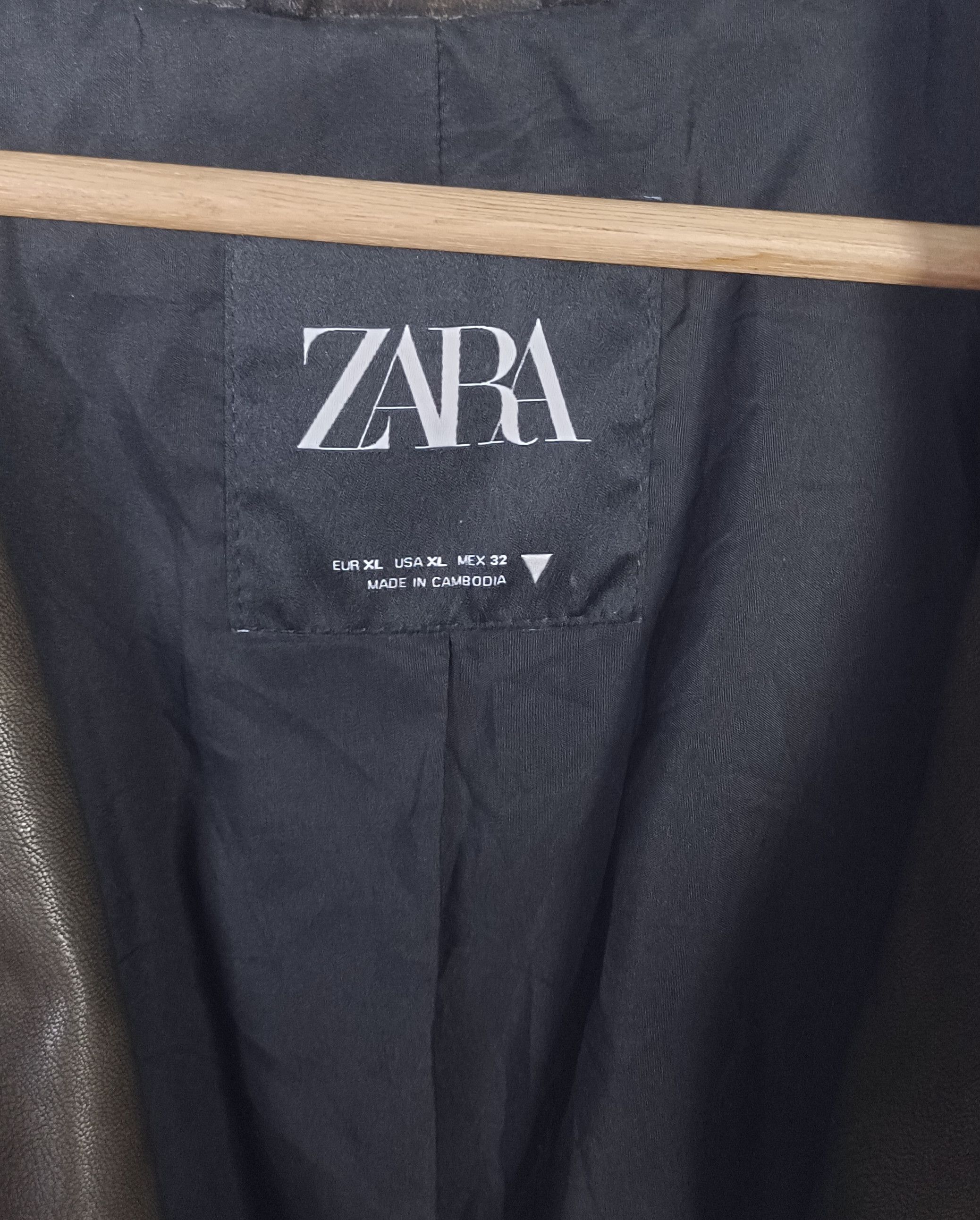 Le Grande Bleu (L.G.B.) ZARA Cropped Leather Jacket Size M / US 6-8 / IT 42-44 - 9 Thumbnail