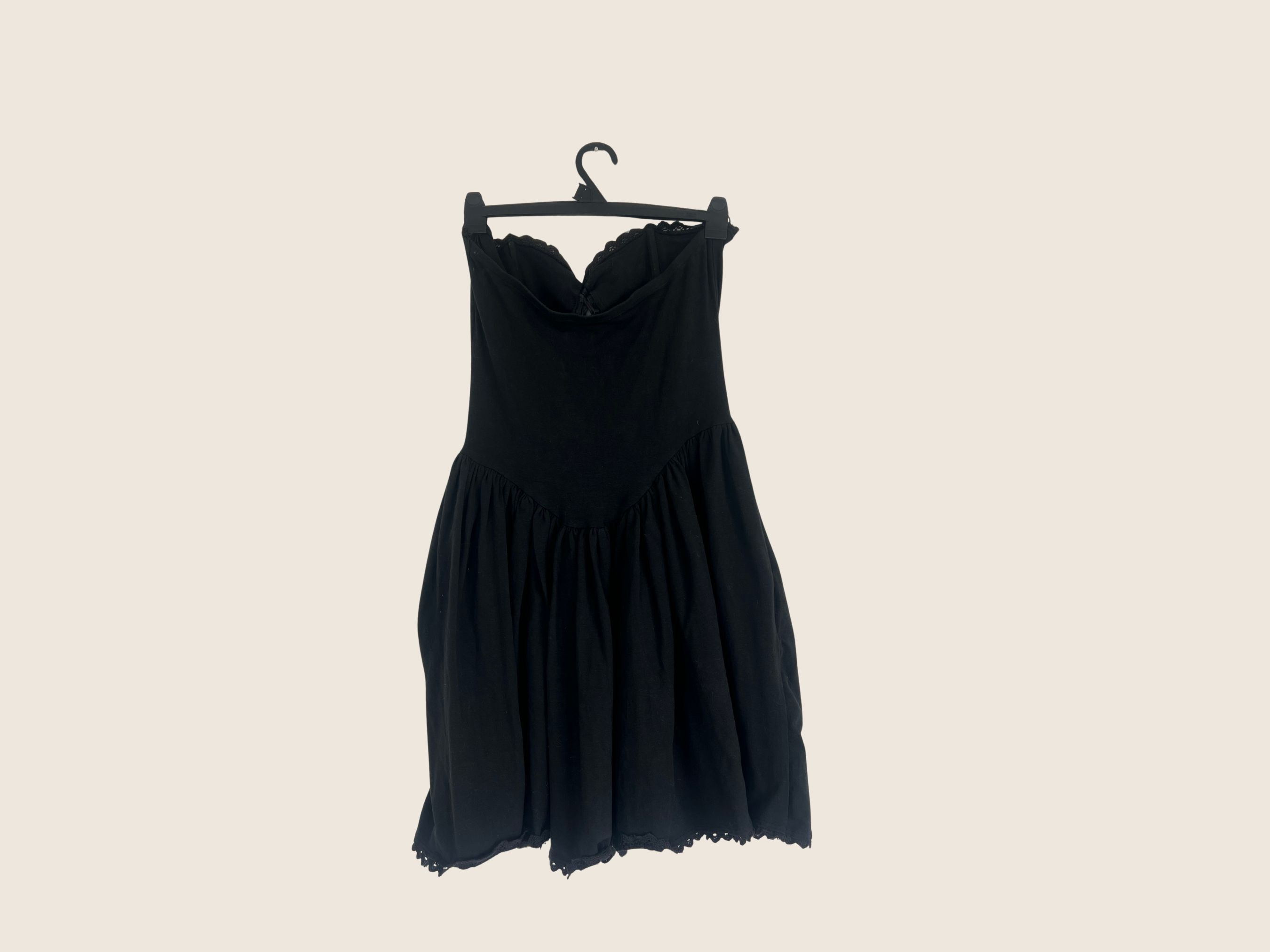 Betsey Johnson 80s/90s Black Corset Mini Dress USA