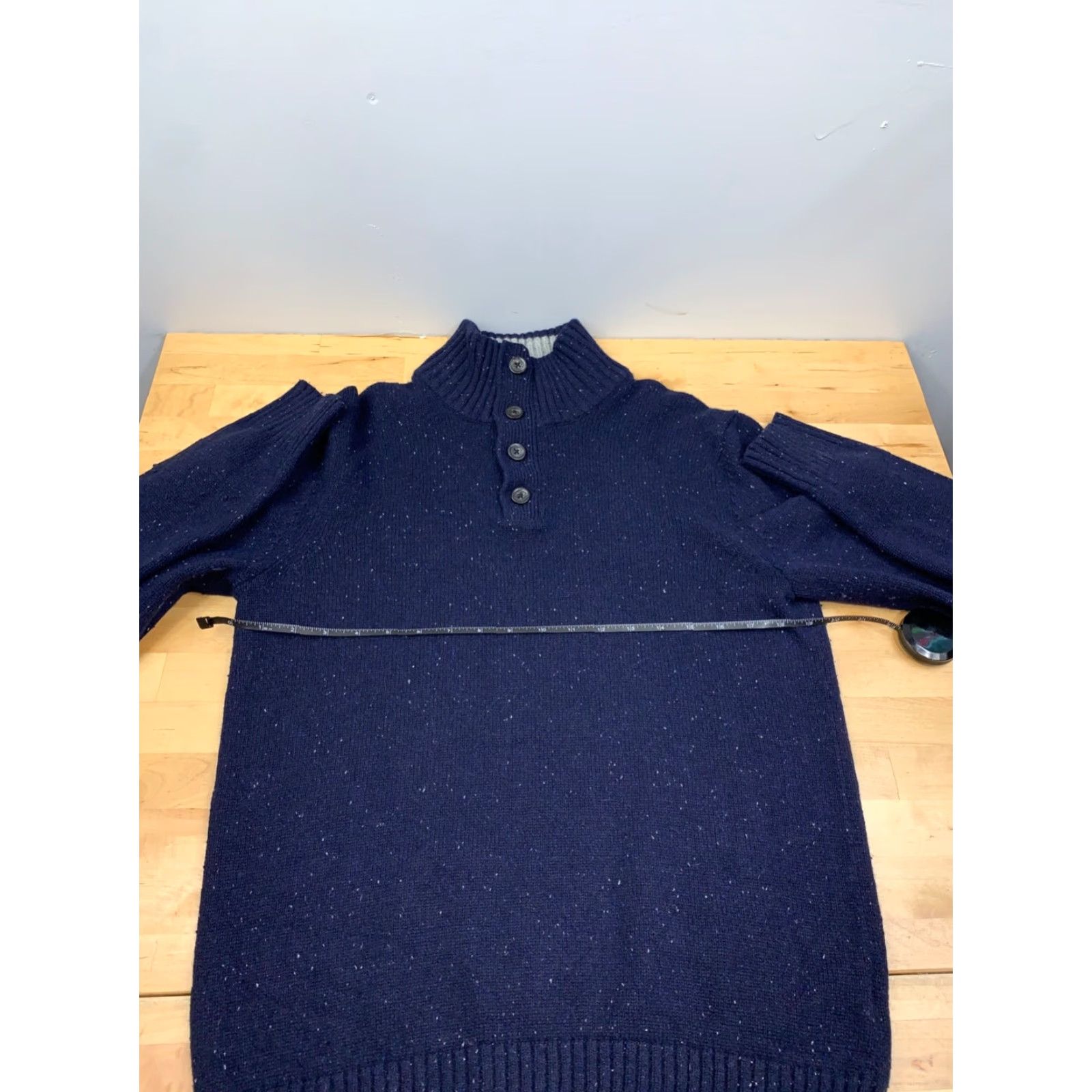 Gap Gap Pullover Sweater Mens L Blue button Lambswool Nylon Wool 1/4 Button Casual Classic Preppy Fall Winter Spring Denim? Size US L / EU 52-54 / 3 - 4 Thumbnail