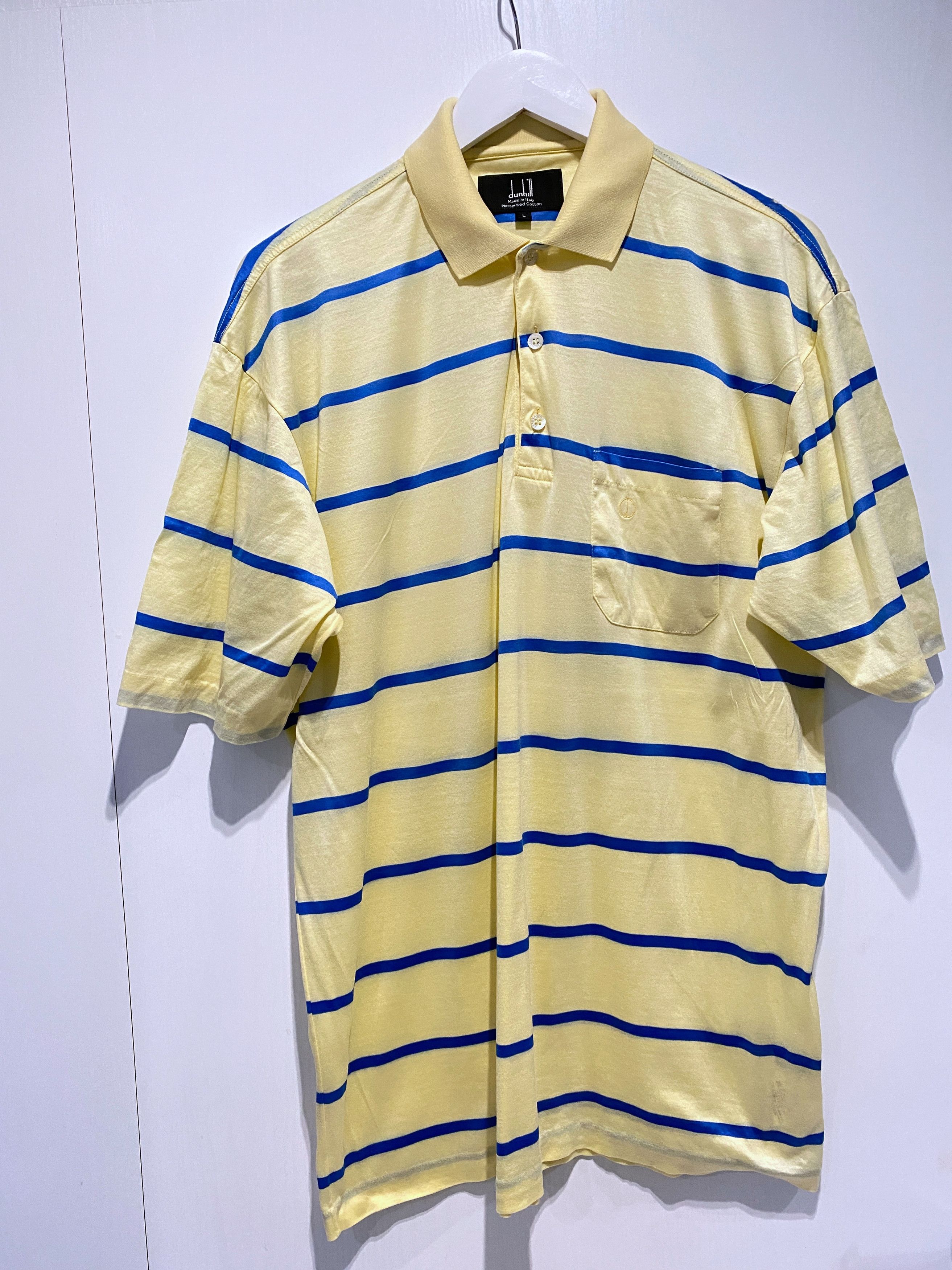 image of 1 Of 1 x Alfred Dunhill 1/1 Alfred Dunhill Polo Size L Made In Italy in Yellow, Men's