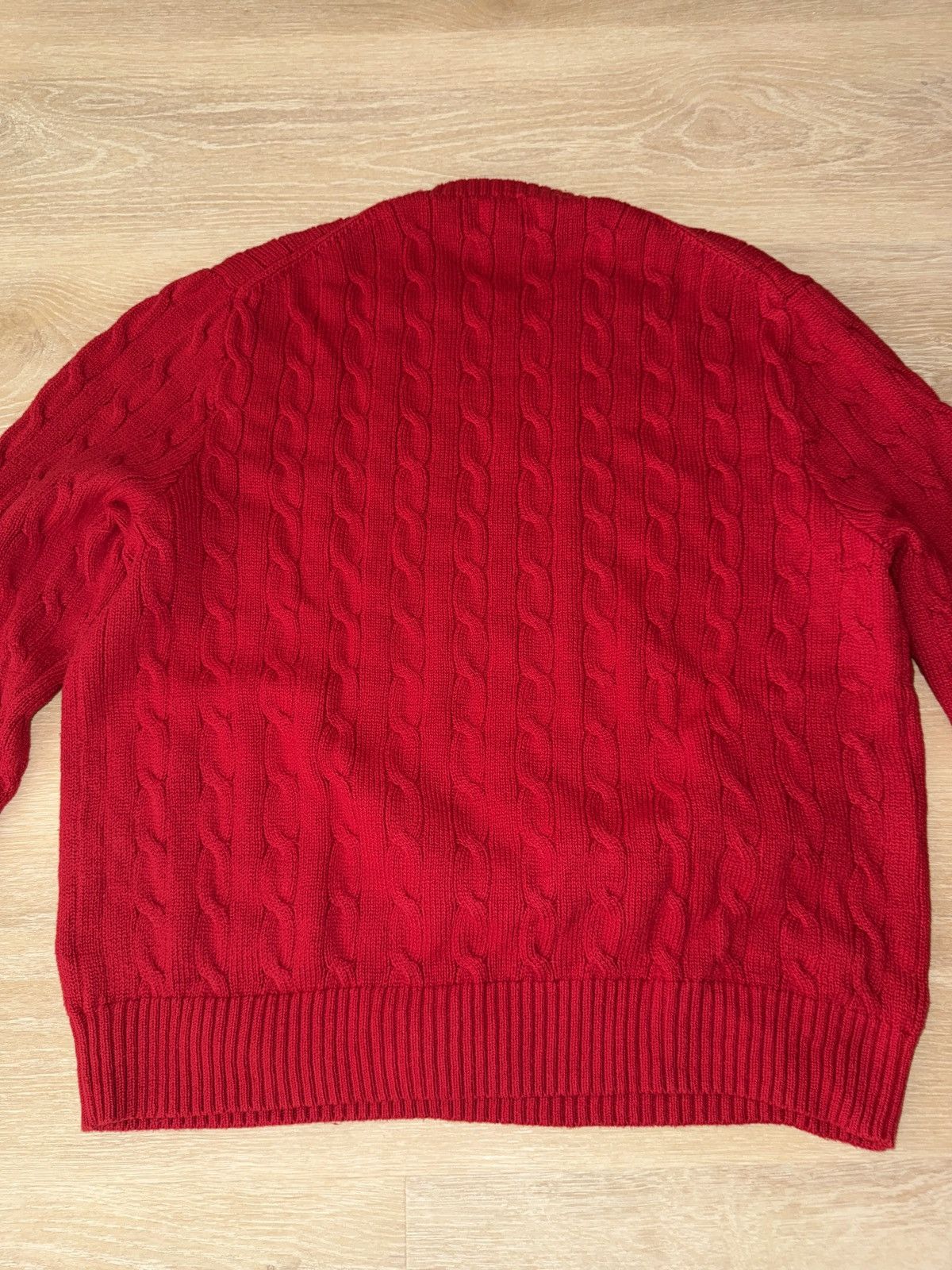 Polo Ralph Lauren Polo Ralph Lauren Knit Red Cable Knit Sweater Size US XXL / EU 58 / 5 - 4 Thumbnail
