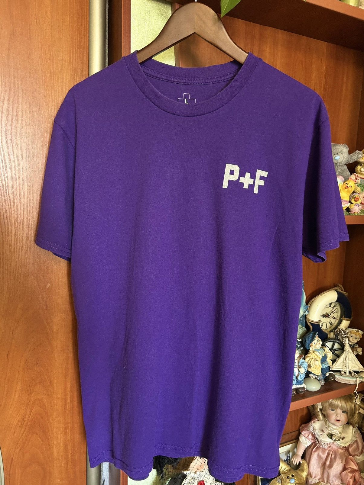 Places + Faces Places + Faces Reflective Double Side logo purple t-shirt Size US L / EU 52-54 / 3 - 1 Thumbnail