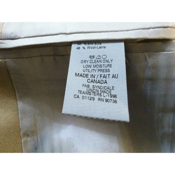 Ralph Lauren RALPH LAUREN MEN'S BEIGE 52%SILK 48%WOOL SPORT COAT SIZE:44R Size 44R - 6 Thumbnail