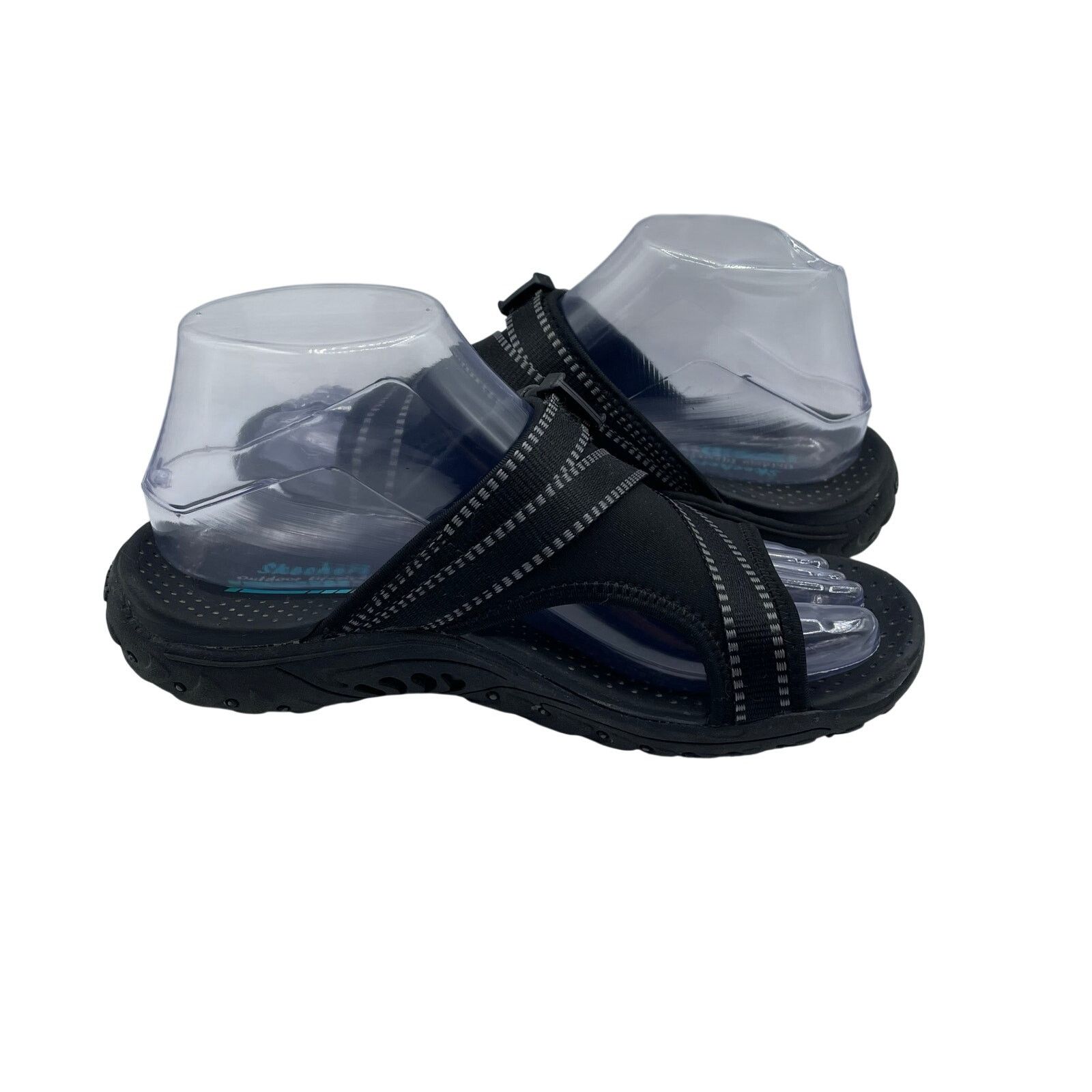 SKECHERS Skechers Reggae Slide Thru Sandals Black Outdoors Womens 6 Size US 6 / IT 36 - 5 Thumbnail